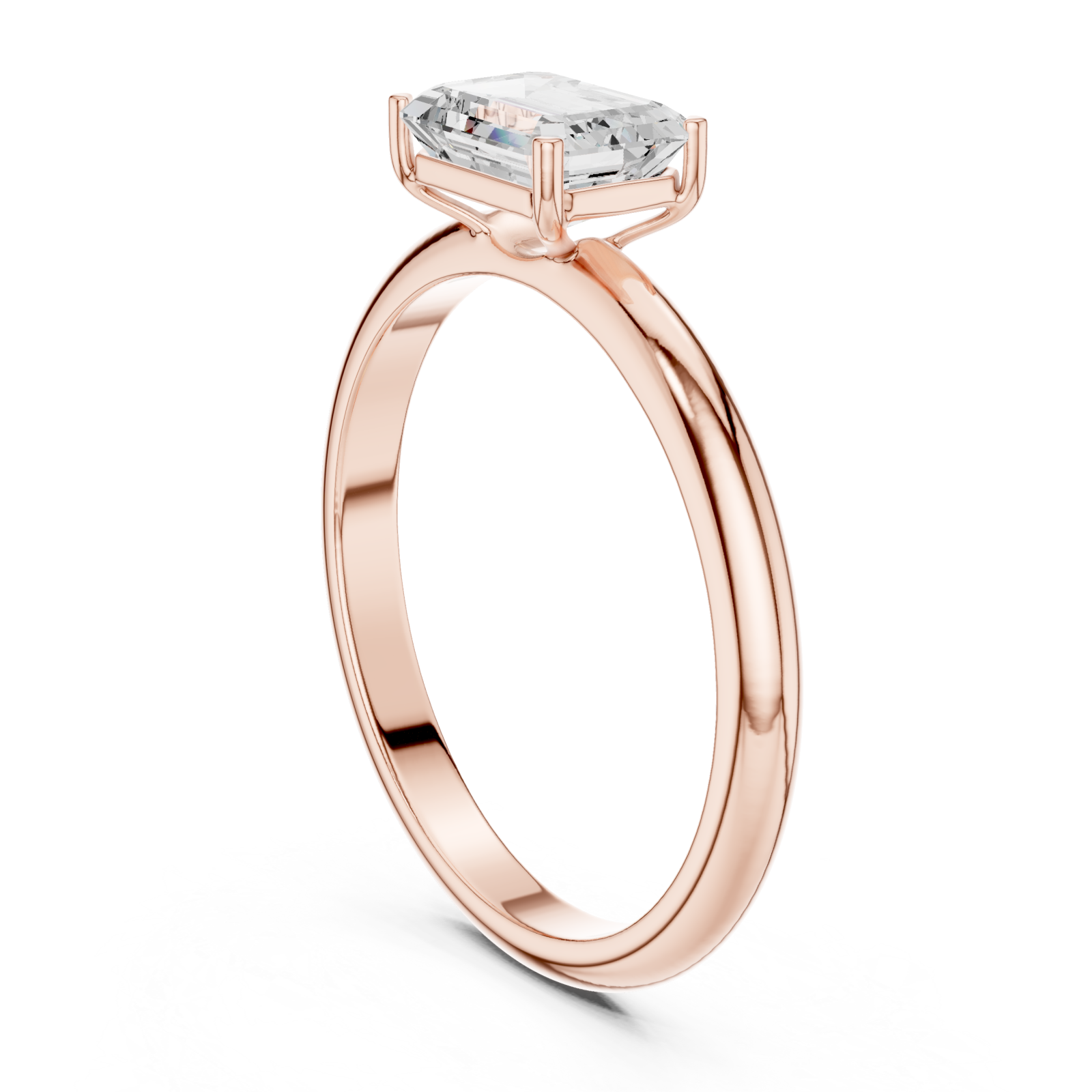  Rose Gold Majestic Lucent Perimeter Ring Left View