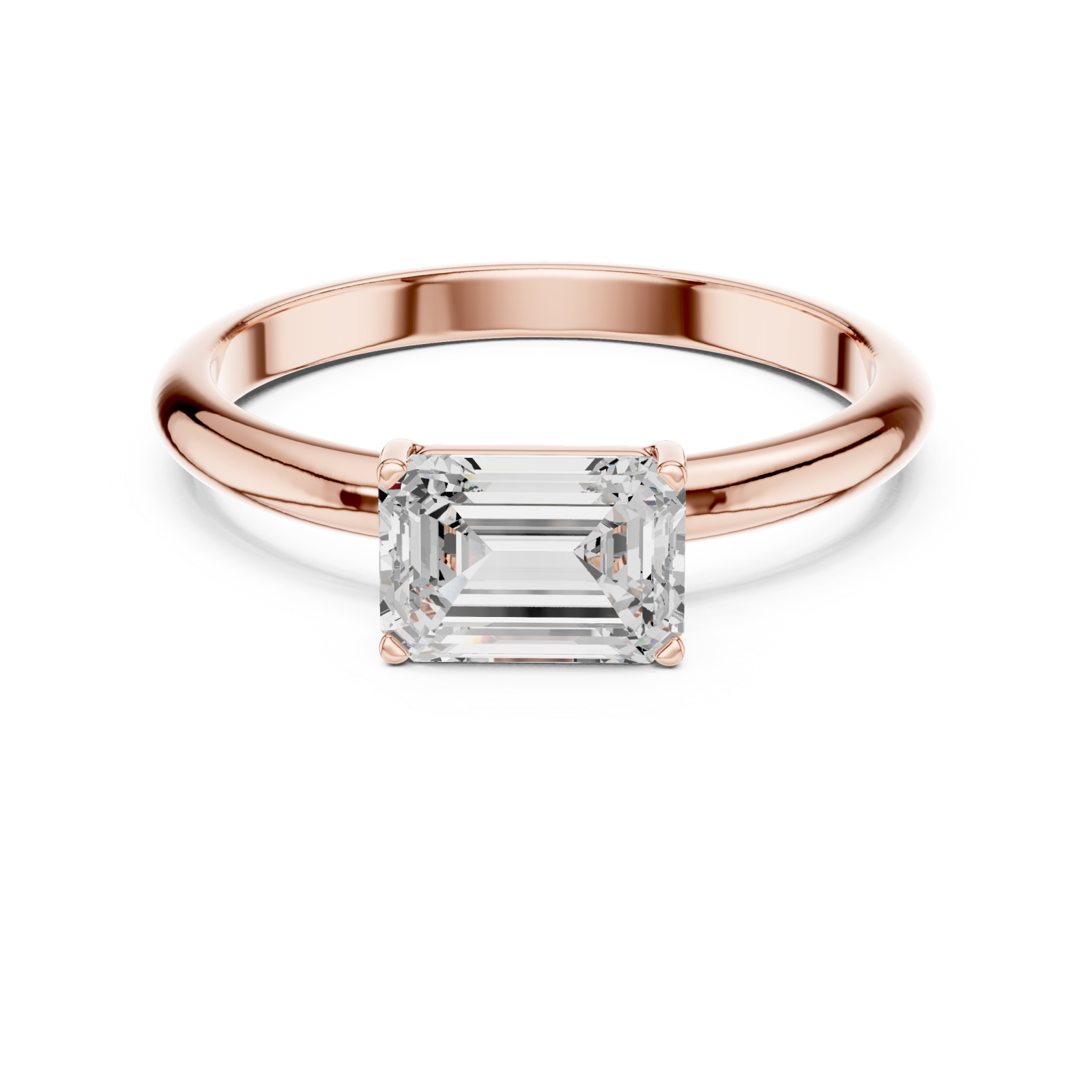  Rose Gold Majestic Lucent Perimeter Ring Front View