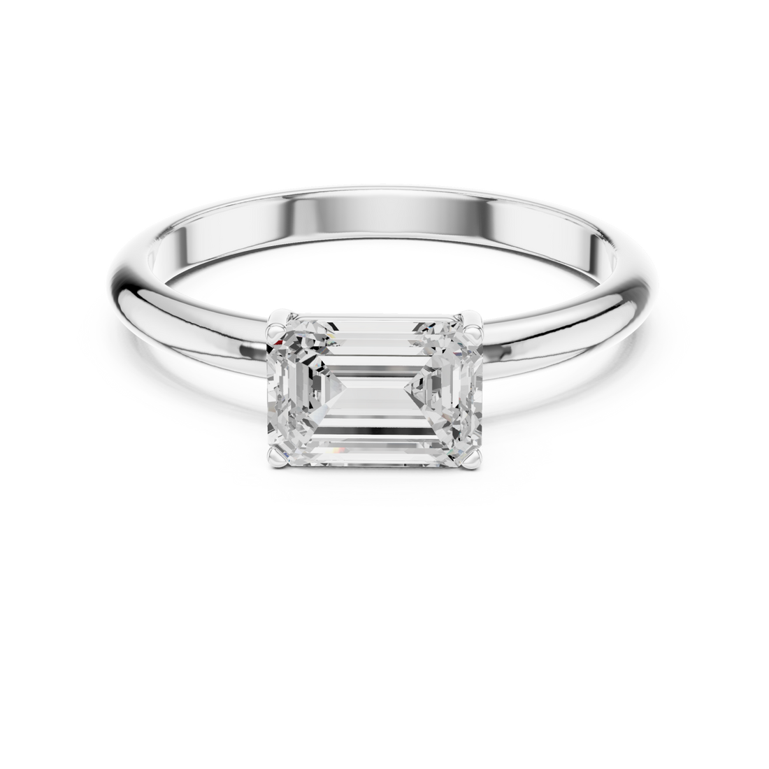  White Gold Majestic Lucent Perimeter Ring Right View