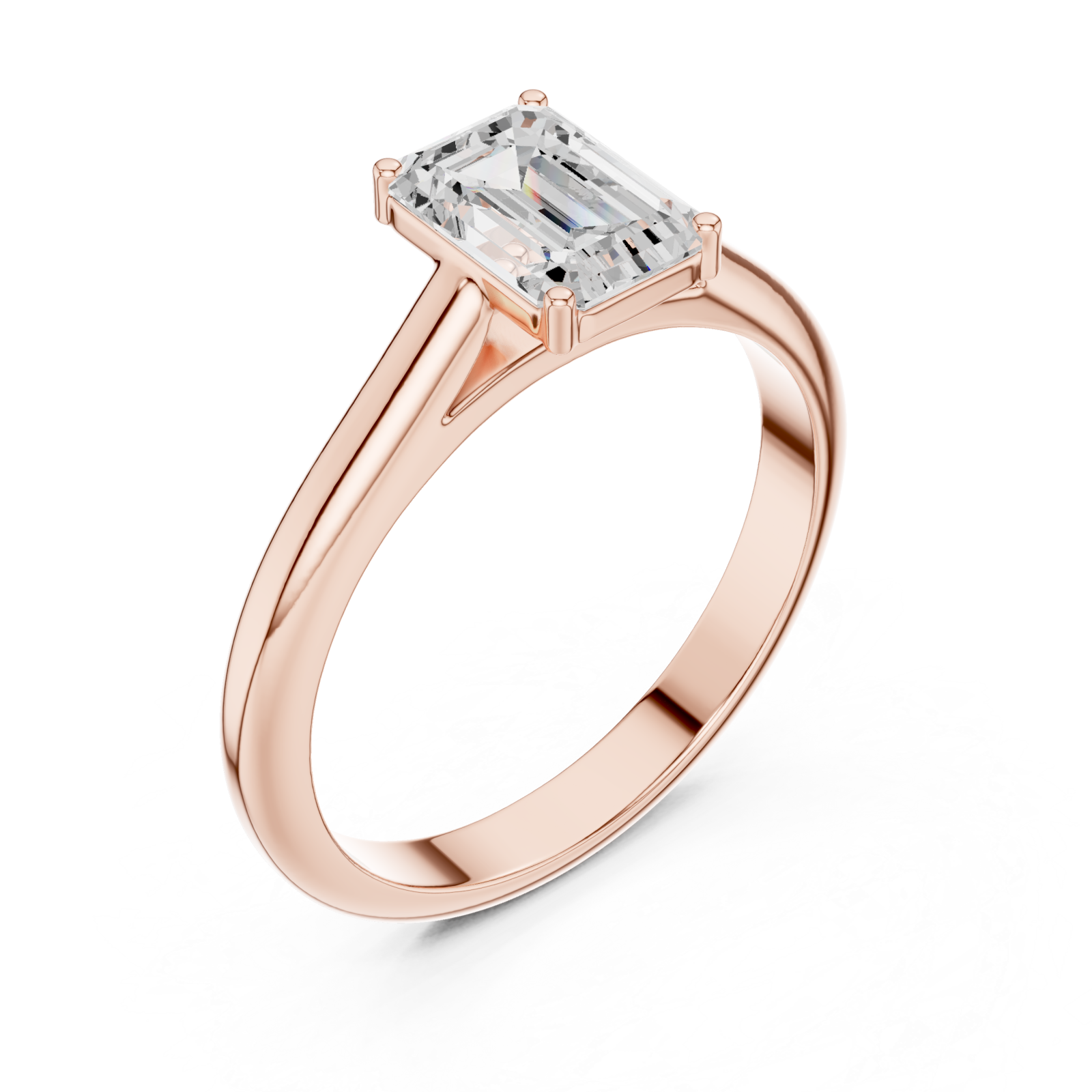  Rose Gold Elegance Defined Solo Engagement Ring Right View