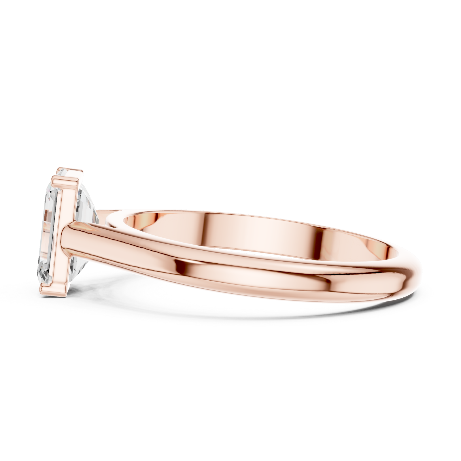  Rose Gold Elegance Defined Solo Engagement Ring Side View