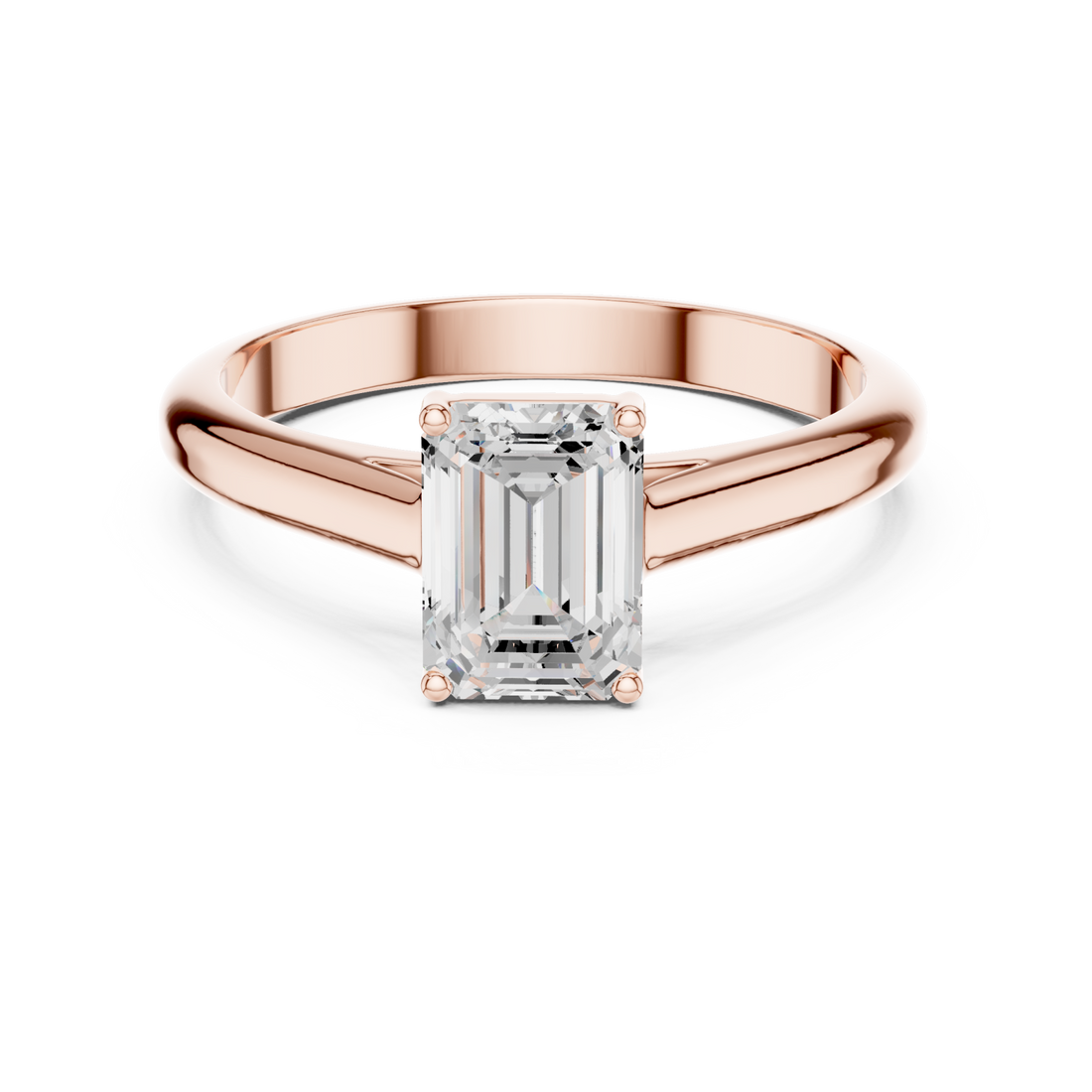  Rose Gold Elegance Defined Solo Engagement Ring Right View