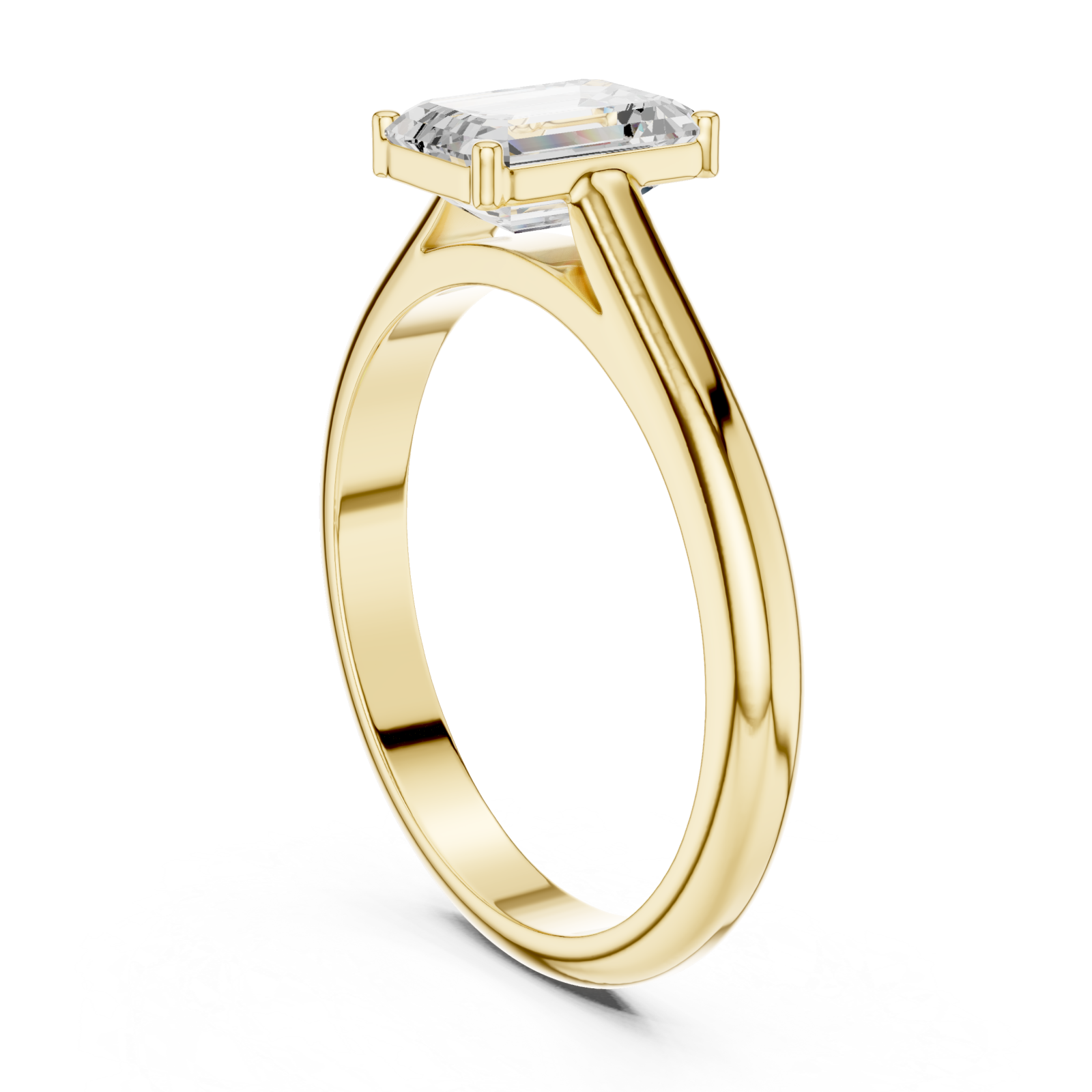  Gold Elegance Defined Solo Engagement Ring Left View