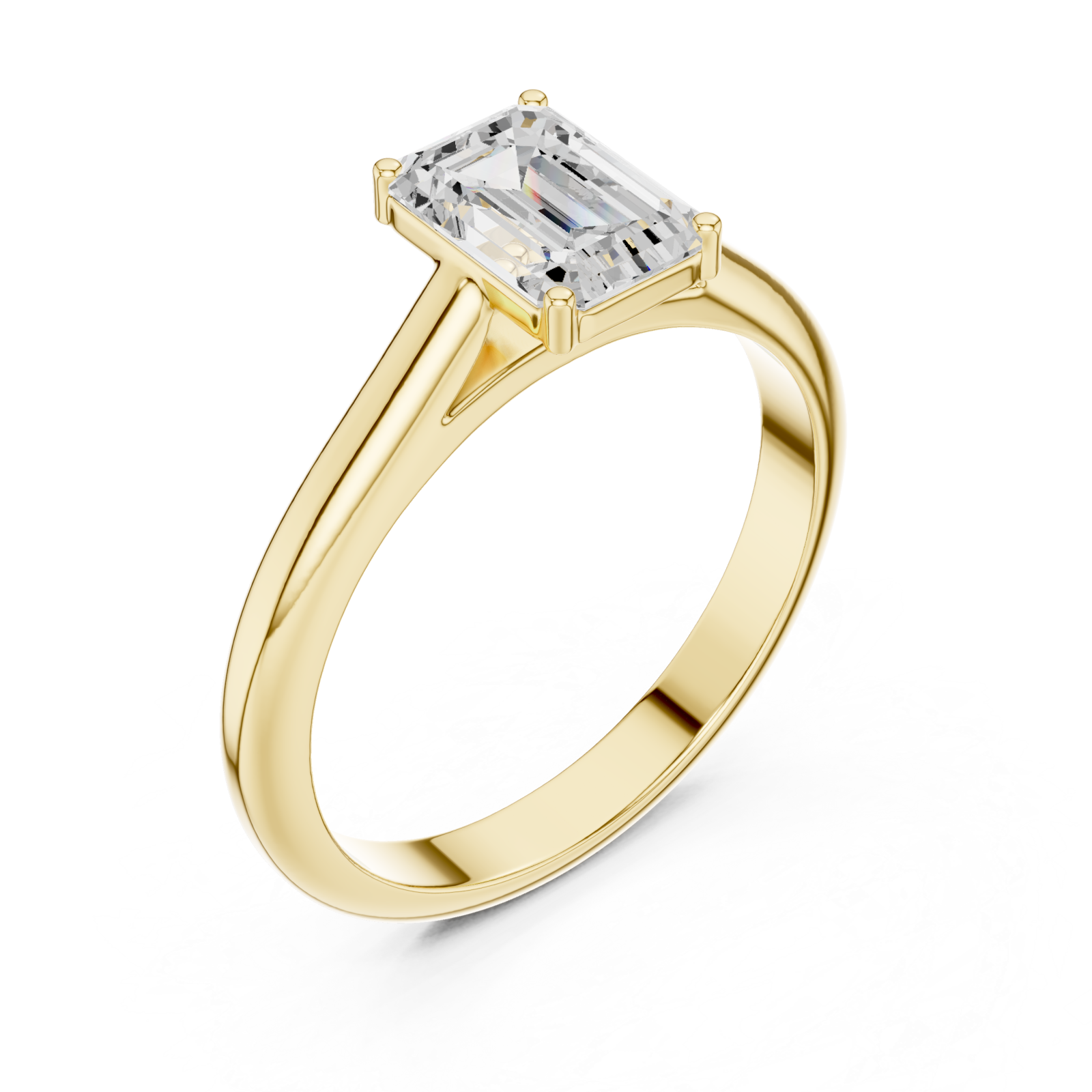 Gold Elegance Defined Solo Engagement Ring Right View