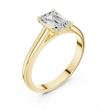 Gold Elegance Defined Solo Engagement Ring Right View