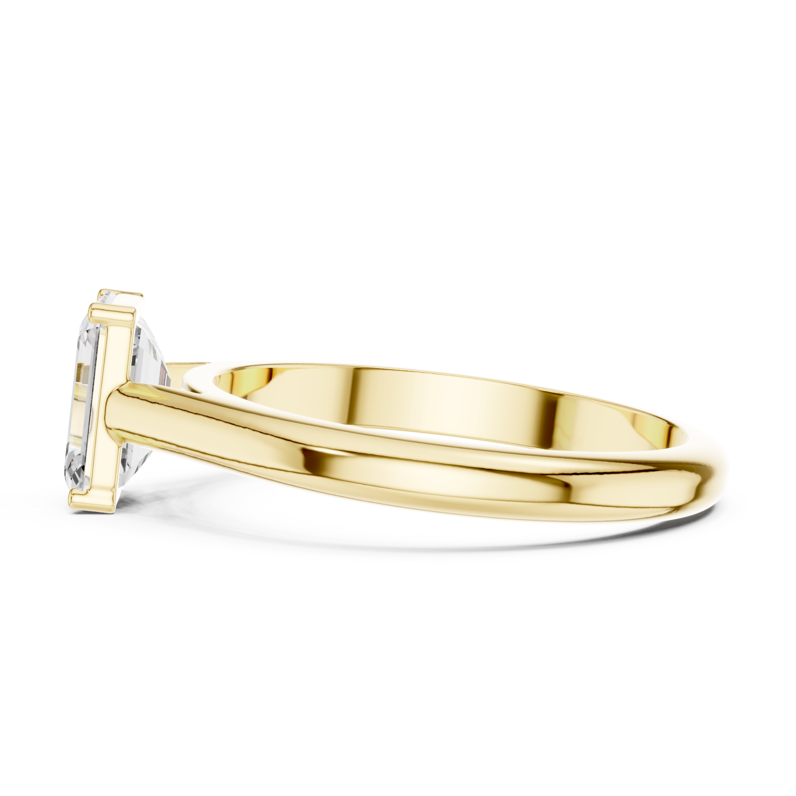  Gold Elegance Defined Solo Engagement Ring Side View