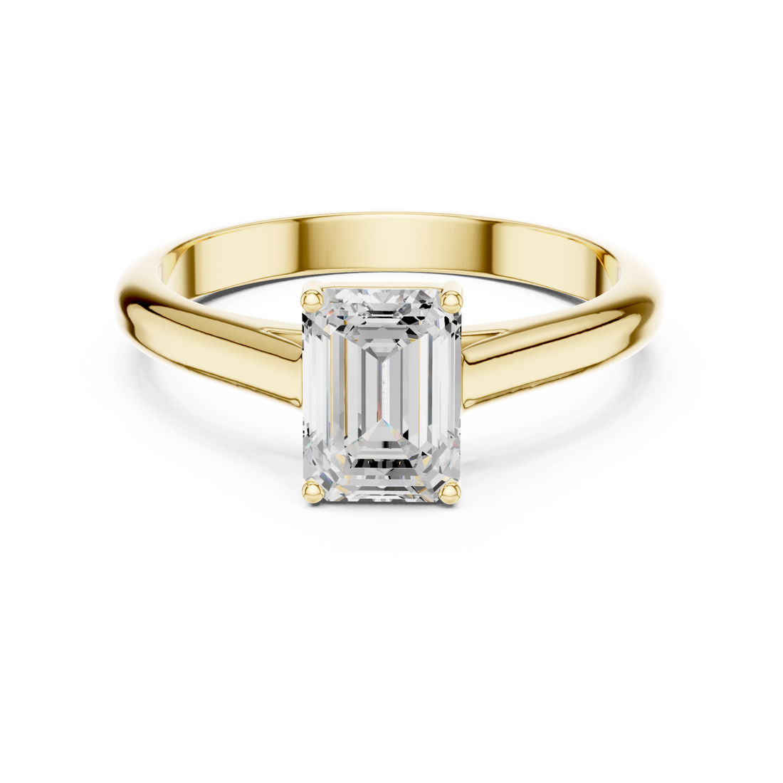 Gold Elegance Defined Solo Engagement Ring Right View