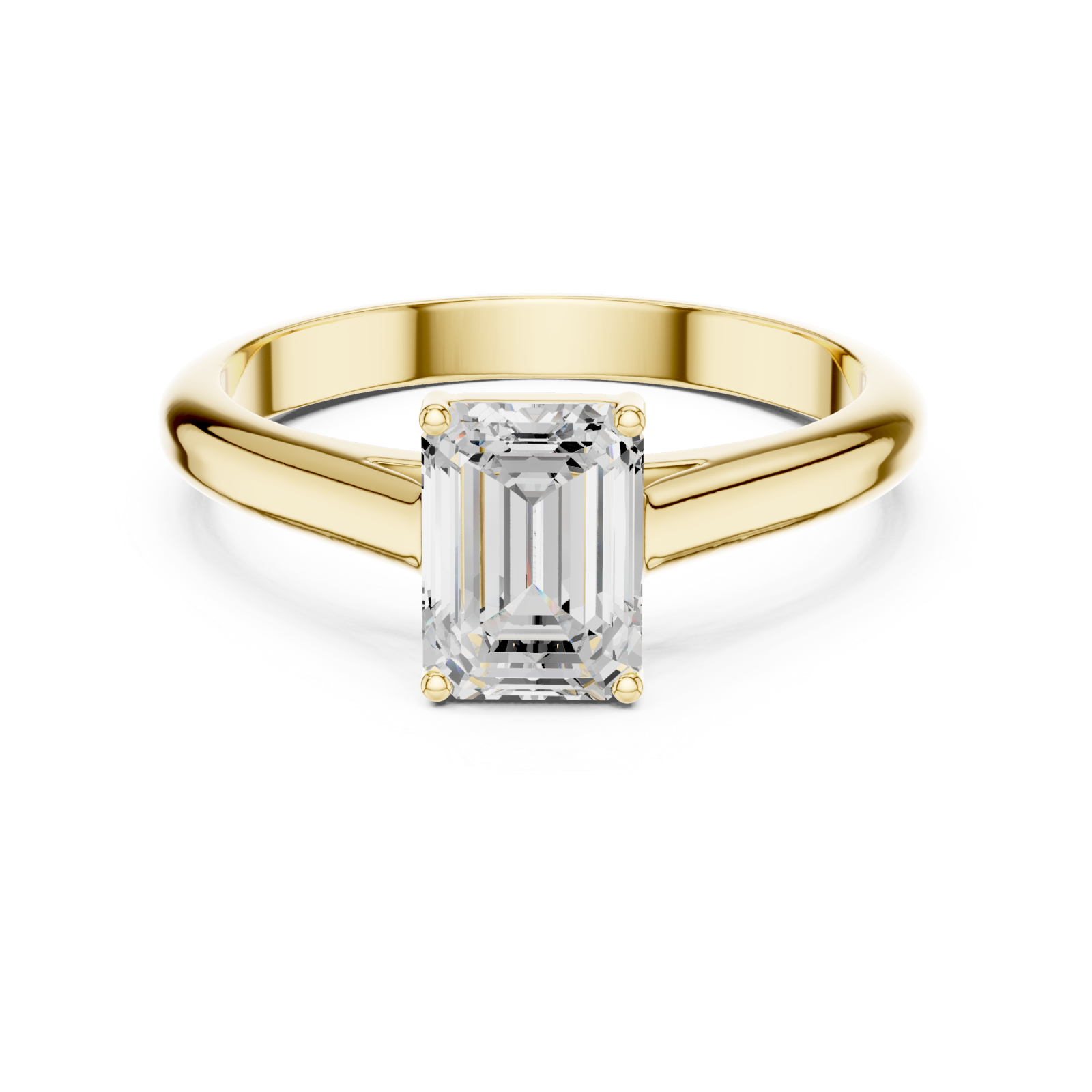  Gold Elegance Defined Solo Engagement Ring Front View