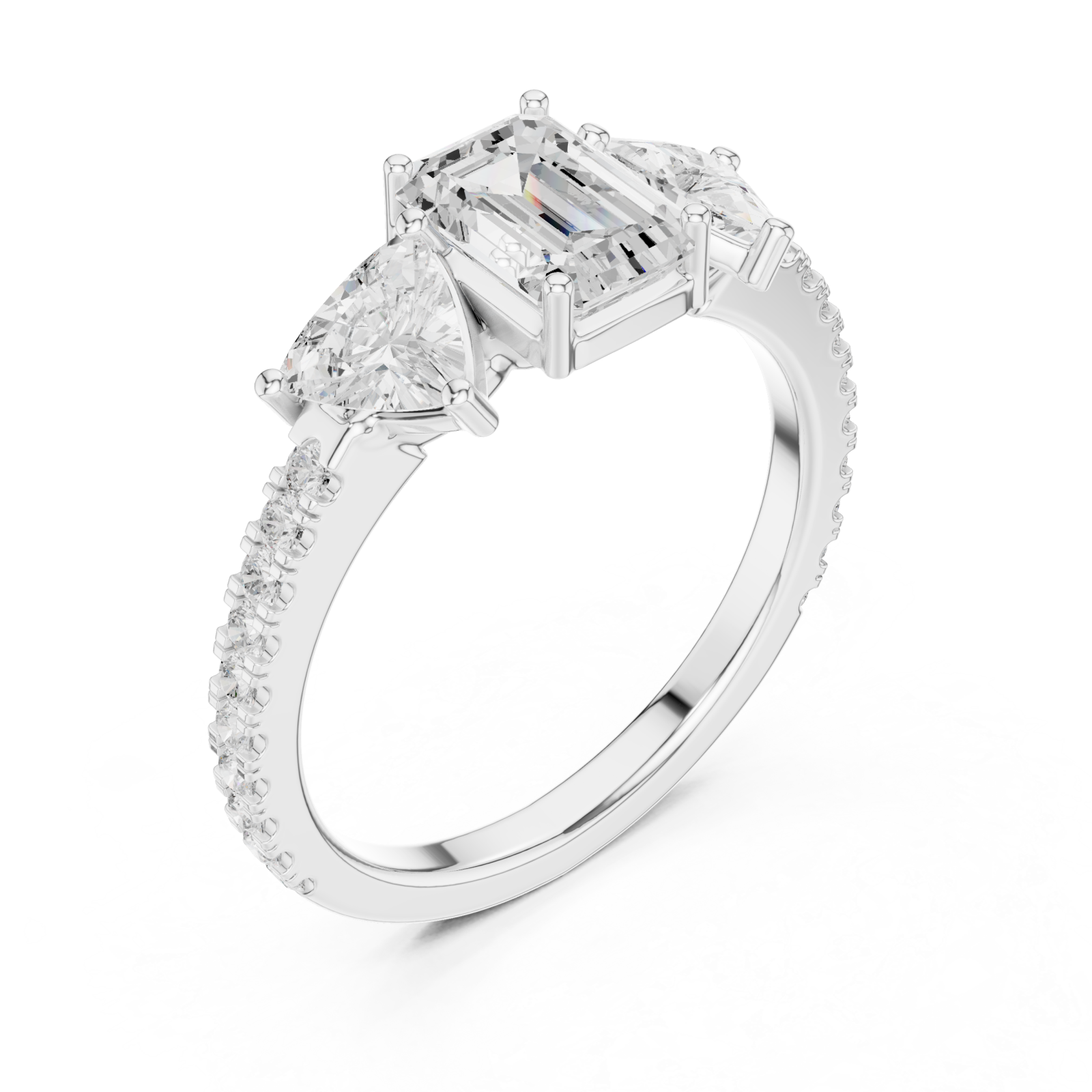  White Gold Eternal Light Reflection Engagement Ring Right View