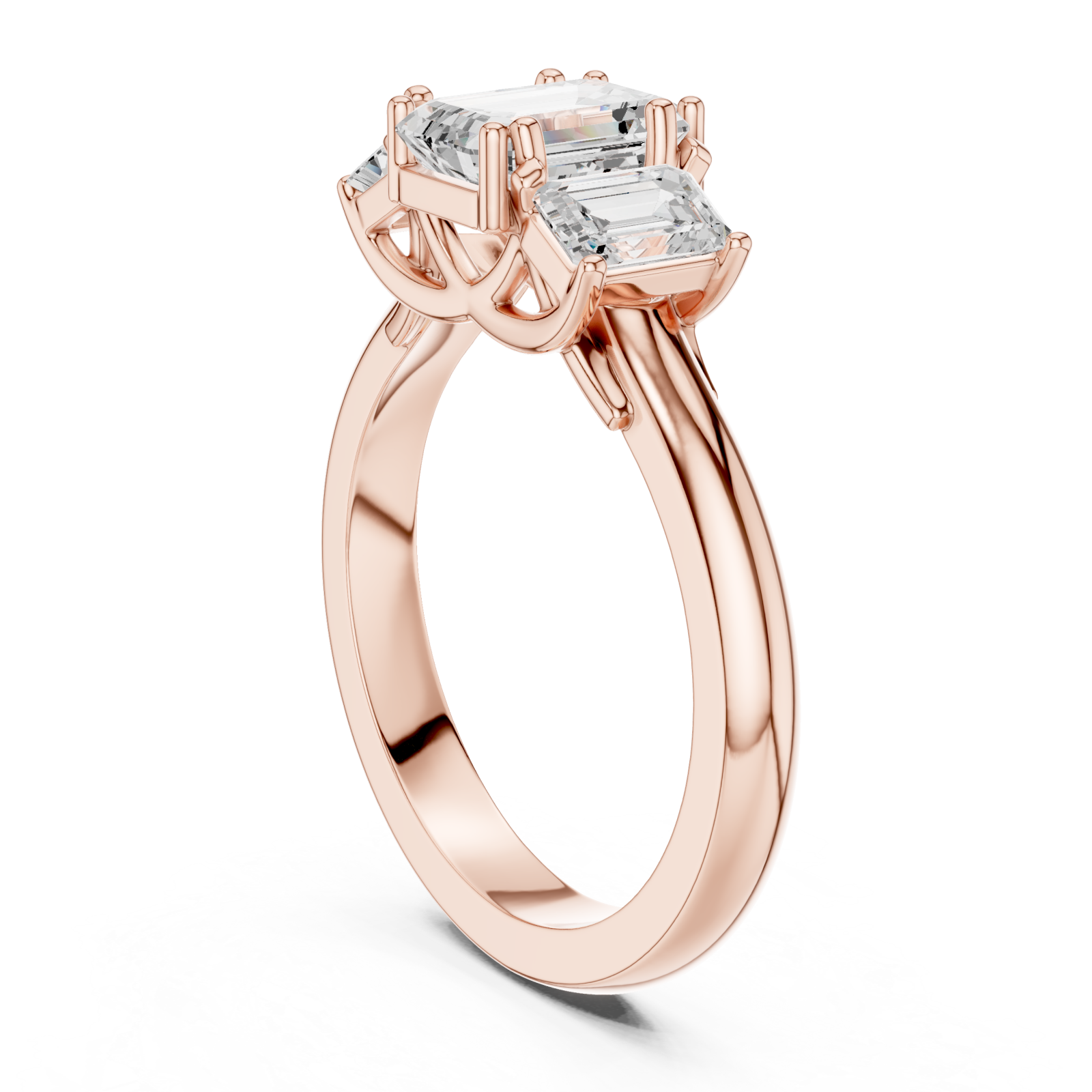  Rose Gold Whispering Light Artistry Solitaire Ring Left View