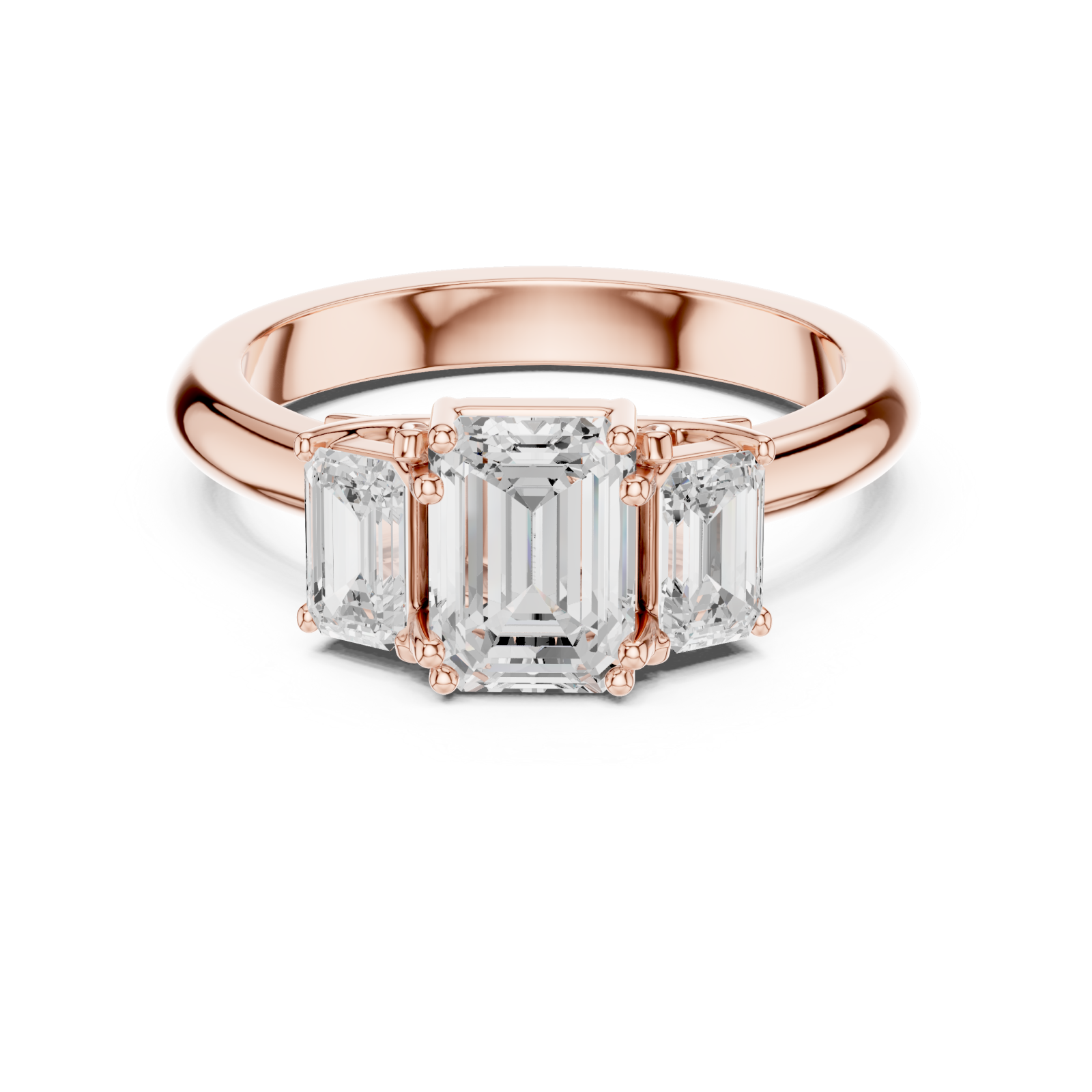  Rose Gold Whispering Light Artistry Solitaire Ring Front View