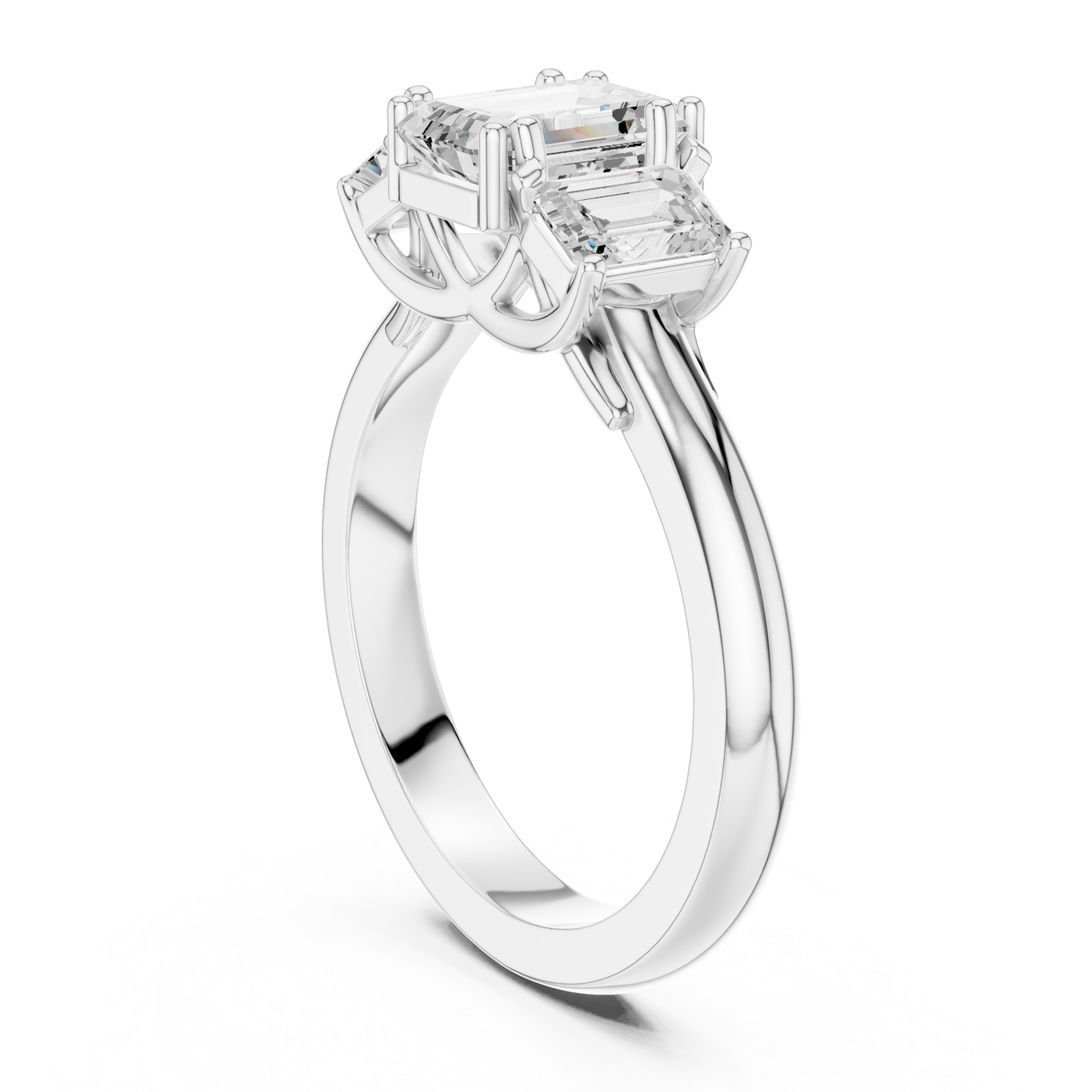  White Gold Whispering Light Artistry Solitaire Ring Left View
