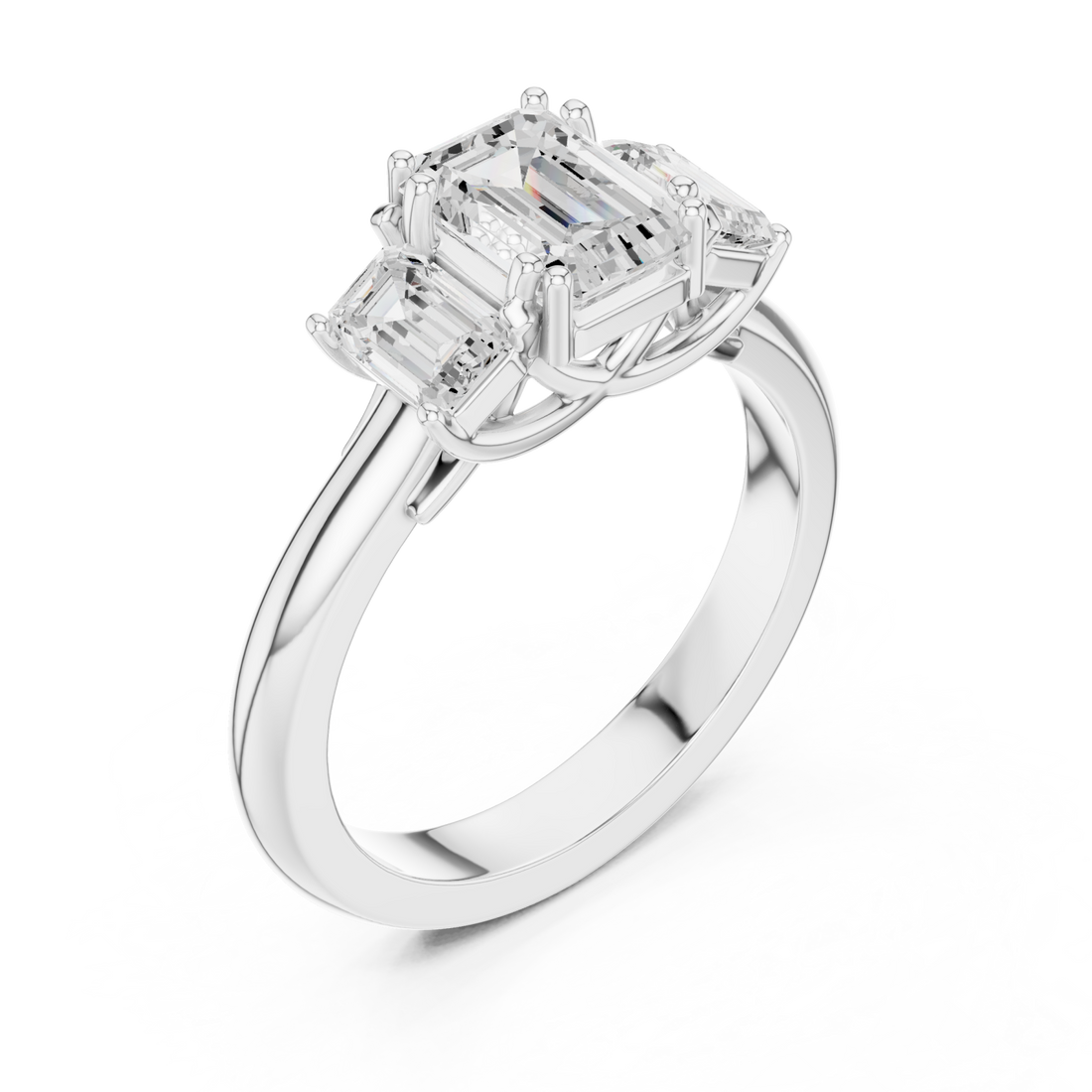  White Gold Whispering Light Artistry Solitaire Ring Right View