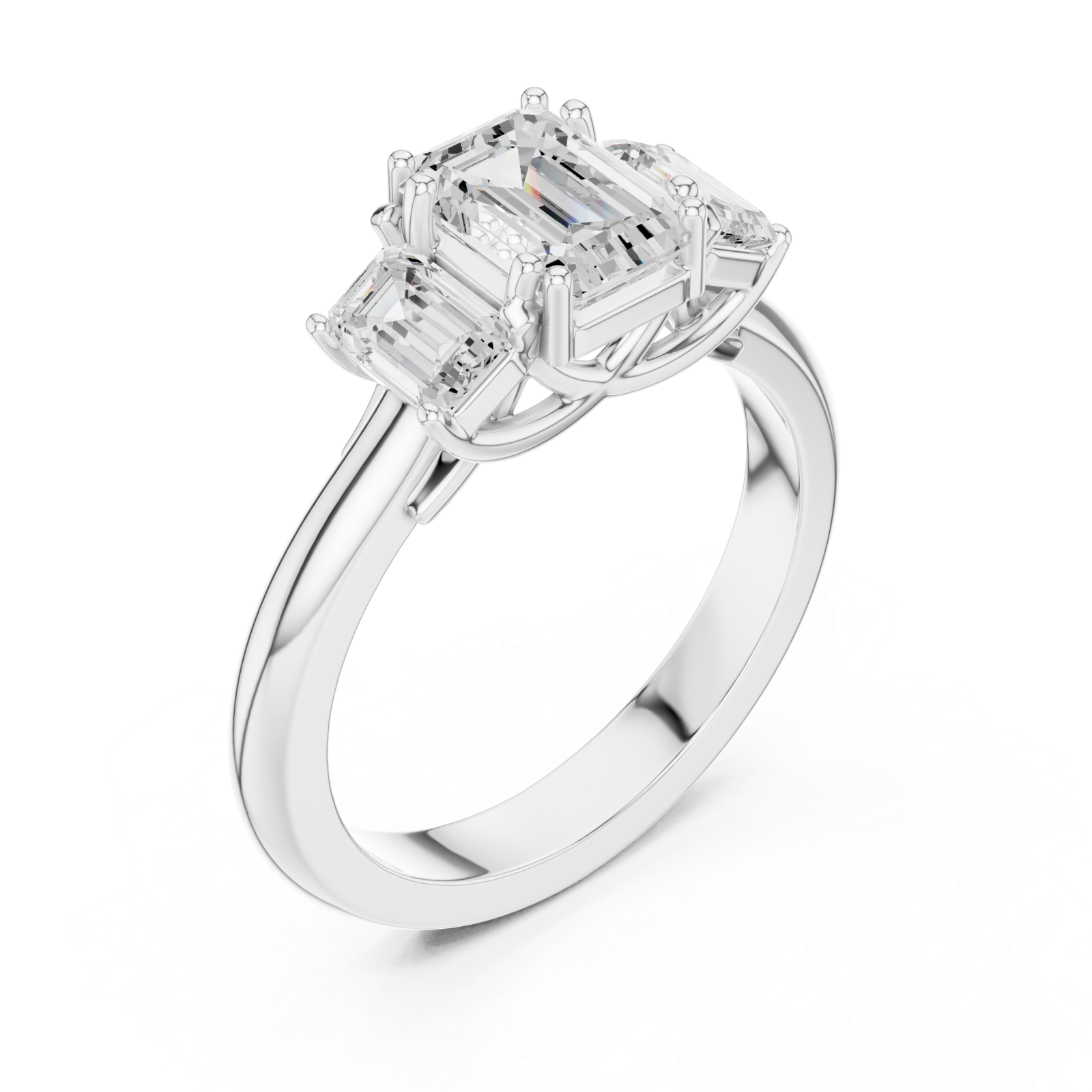  White Gold Whispering Light Artistry Solitaire Ring Right View
