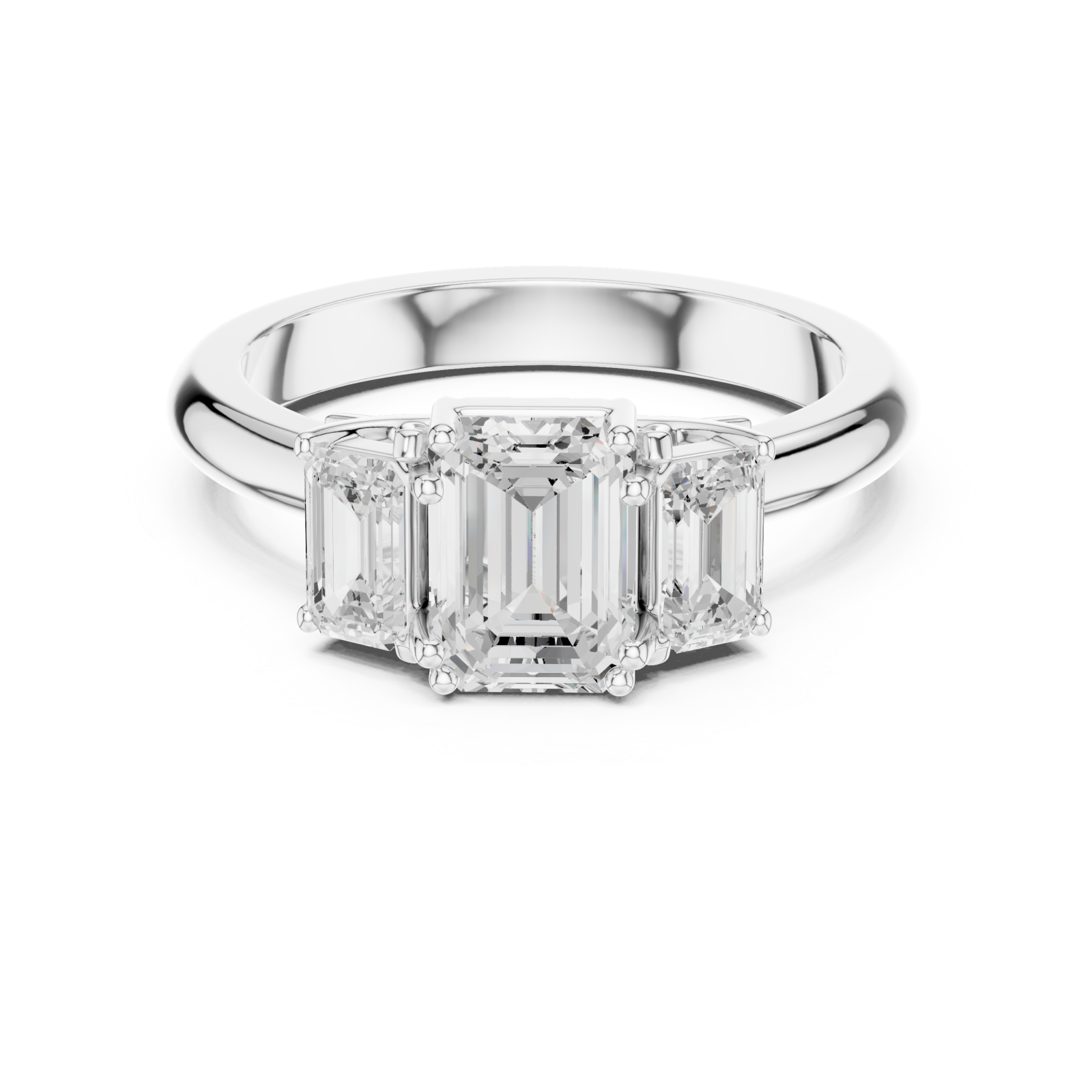  White Gold Whispering Light Artistry Solitaire Ring Front View