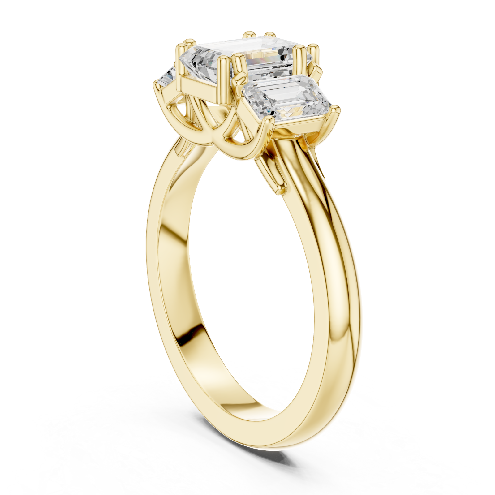  Gold Whispering Light Artistry Solitaire Ring Left View