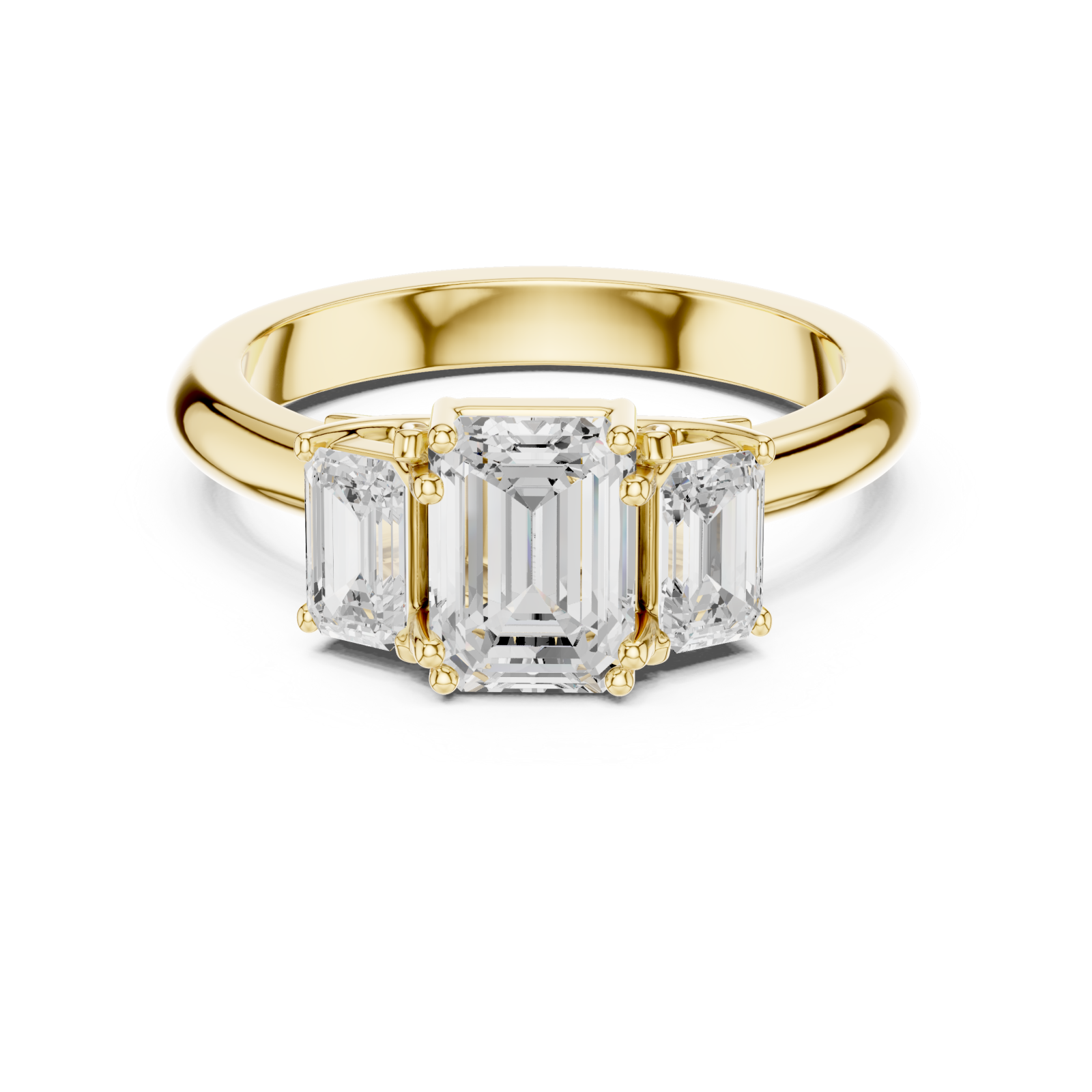  Gold Whispering Light Artistry Solitaire Ring Front View