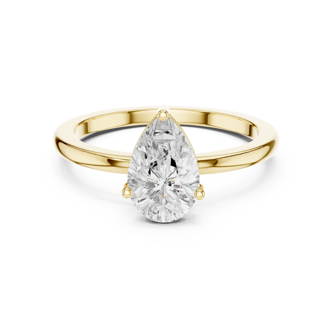 Gold Opaline Promise Petite Solitaire Band Right View