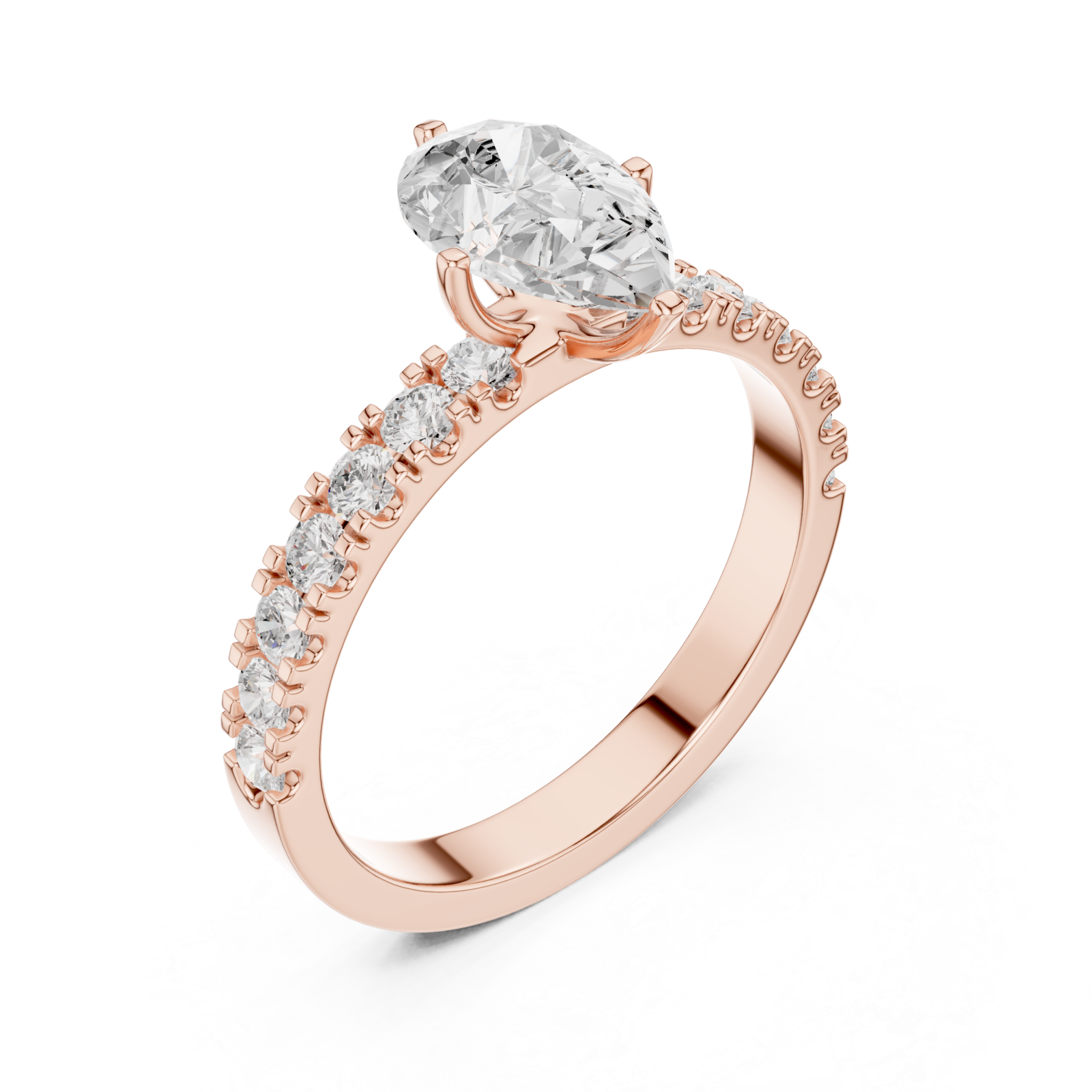  Rose Gold Serenade Radiance Fine Ring Right View