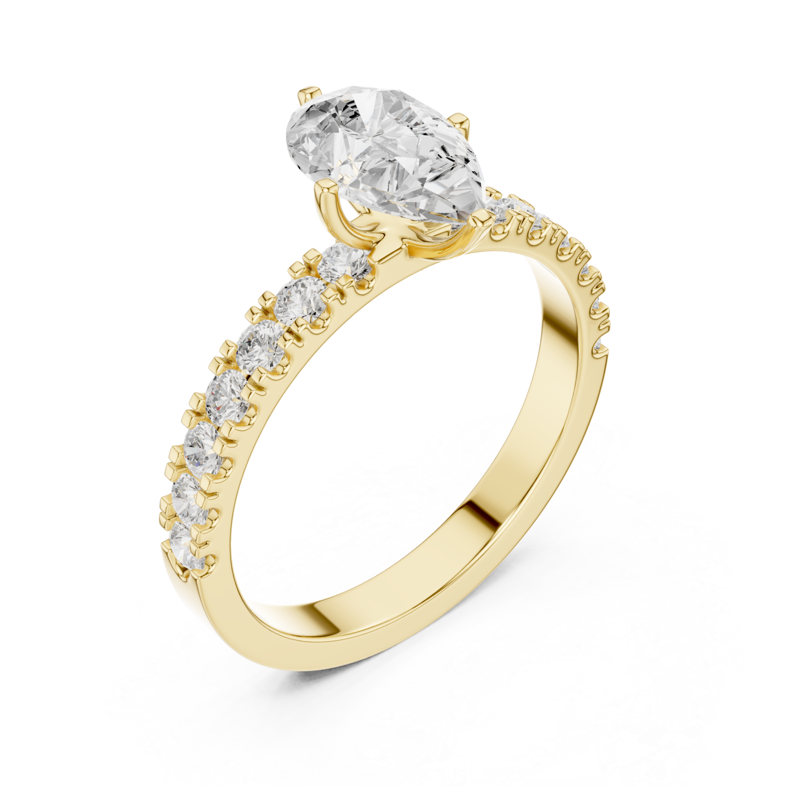 Gold Serenade Radiance Fine Ring Right View