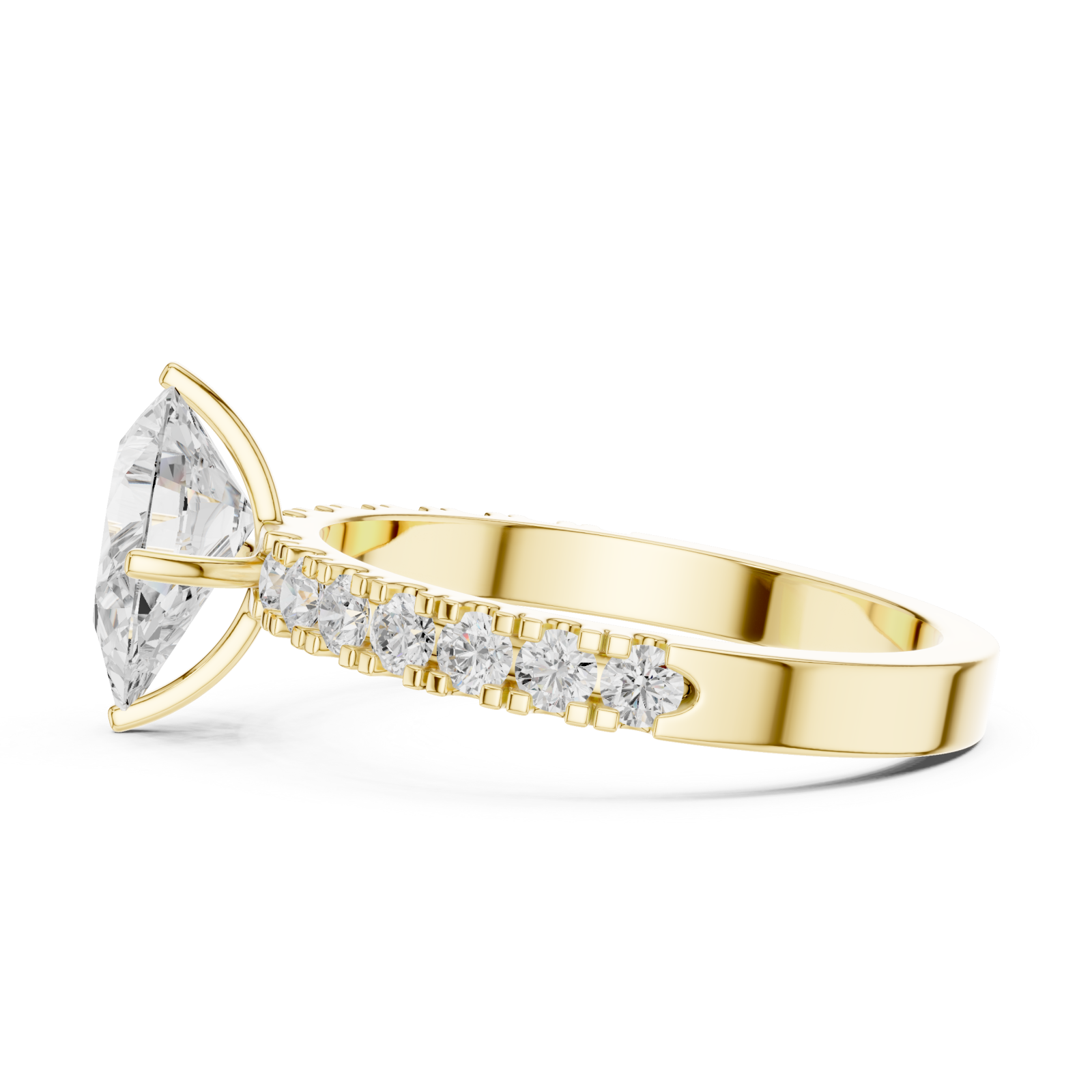  Gold Serenade Radiance Fine Ring Side View