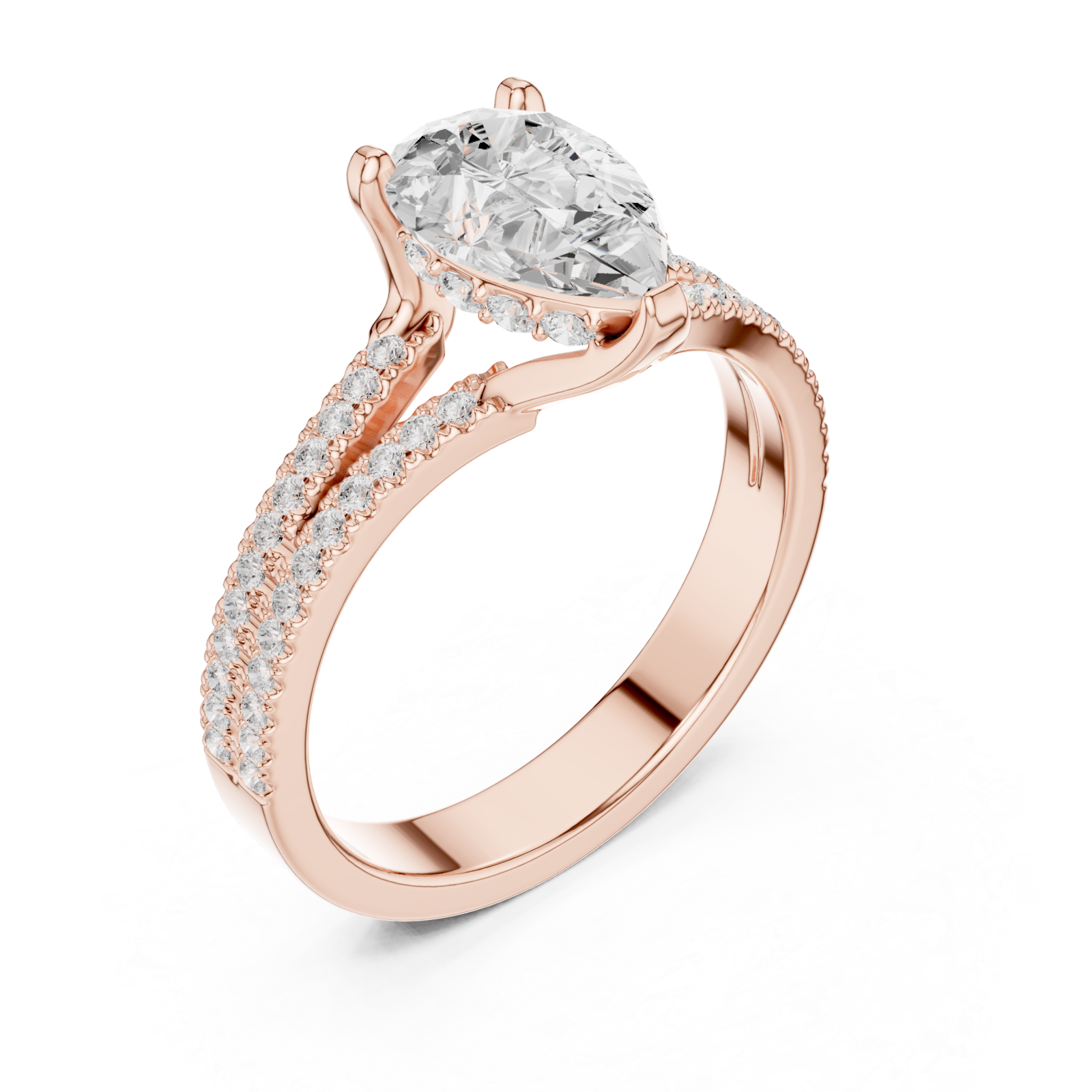  Rose Gold Radiant Elegance Promise Band Right View