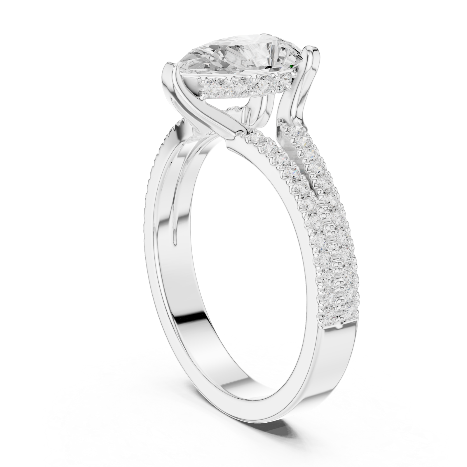  White Gold Radiant Elegance Promise Band Left View
