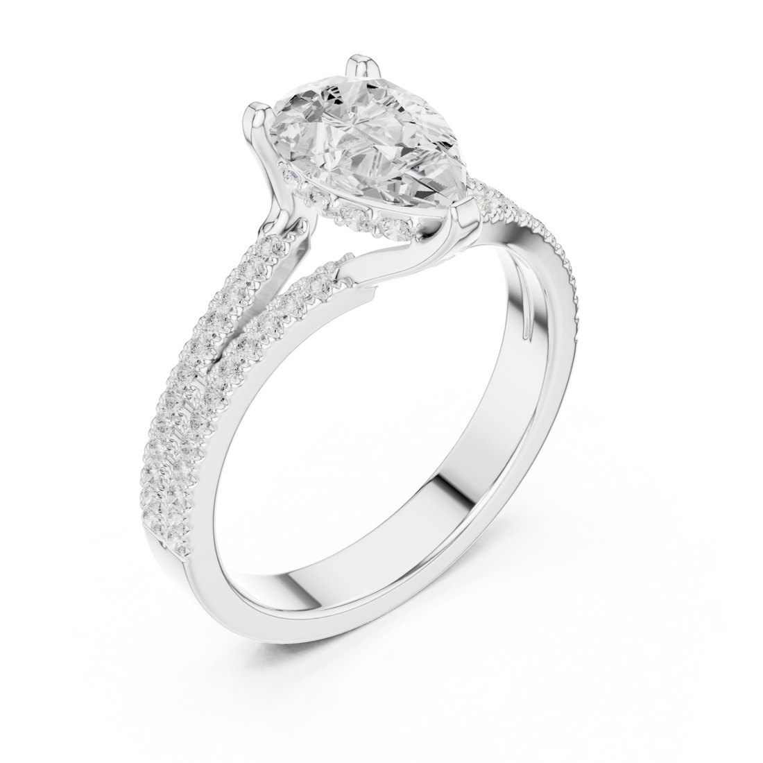  White Gold Radiant Elegance Promise Band Right View