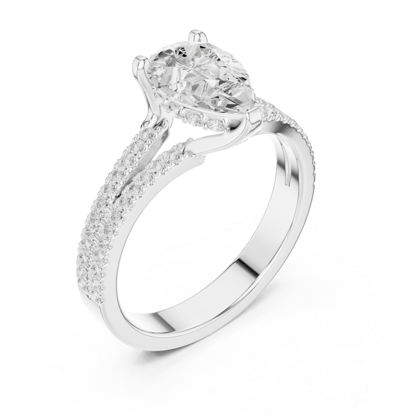  White Gold Radiant Elegance Promise Band Right View
