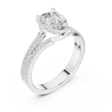  White Gold Radiant Elegance Promise Band Right View