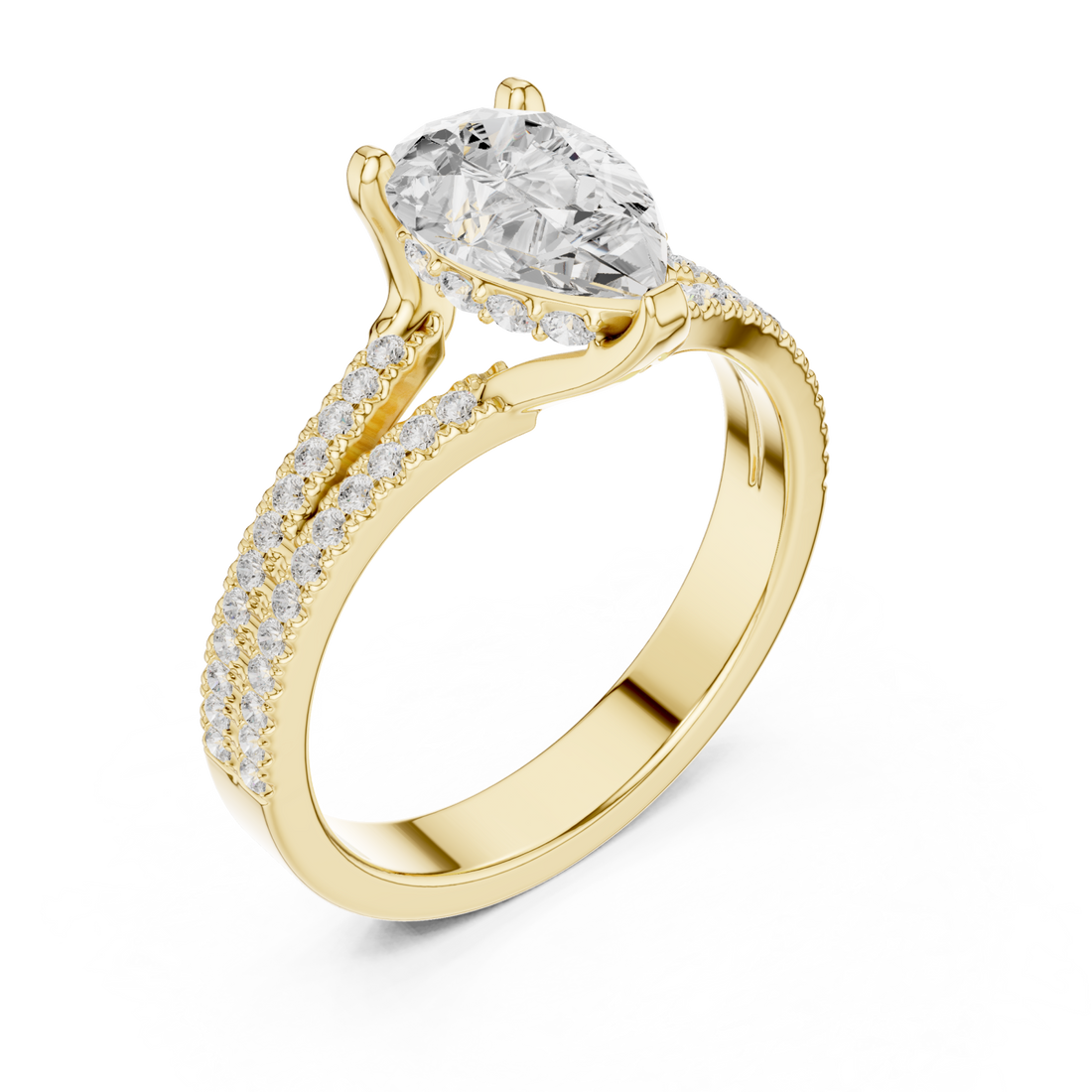 Gold Radiant Elegance Promise Band Right View