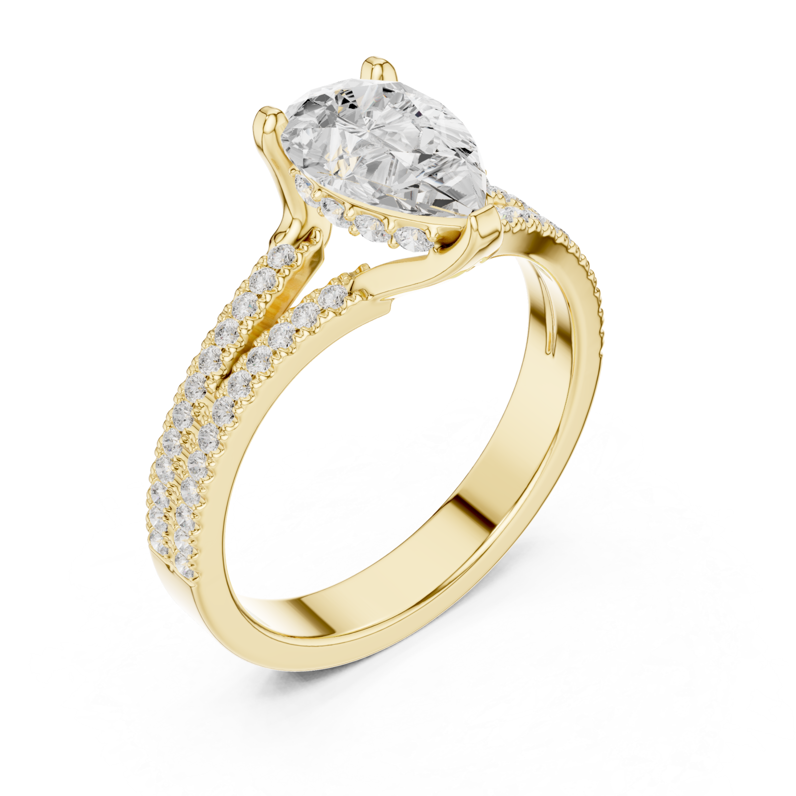 Gold Radiant Elegance Promise Band Right View