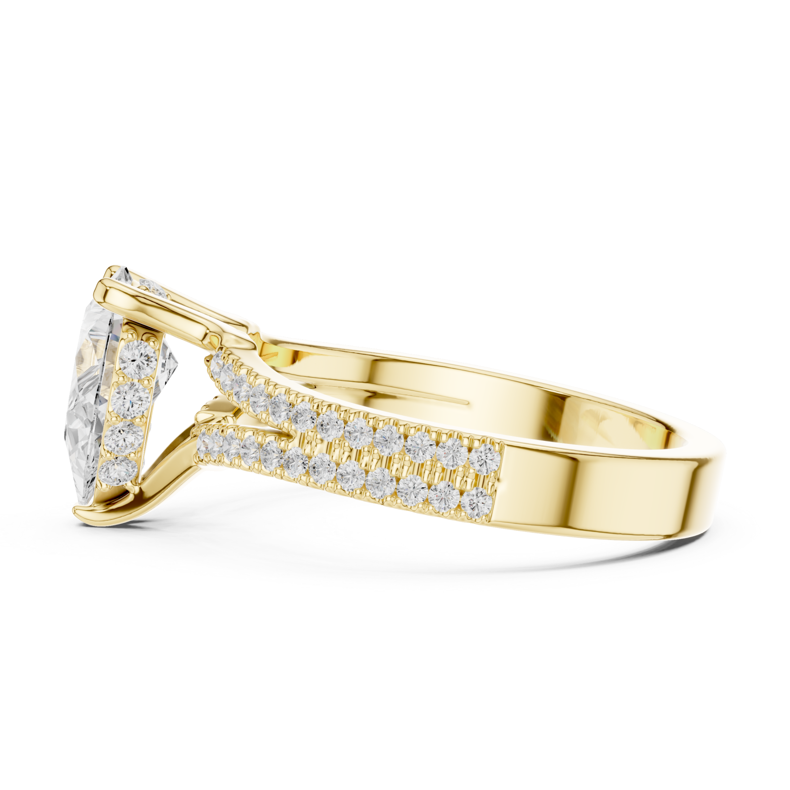  Gold Radiant Elegance Promise Band Side View