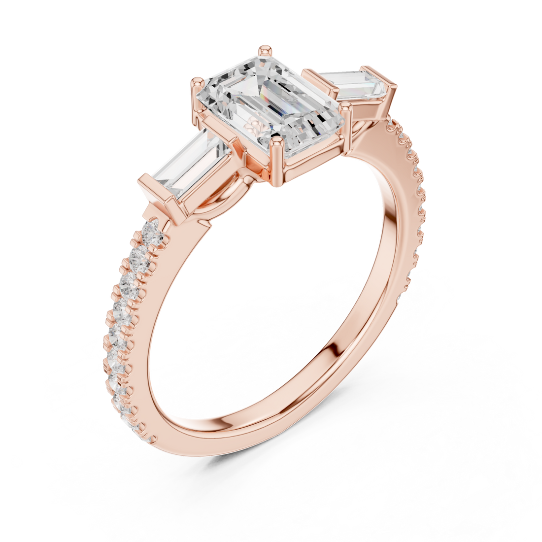  Rose Gold Silken Muse Solitaire Ring Right View