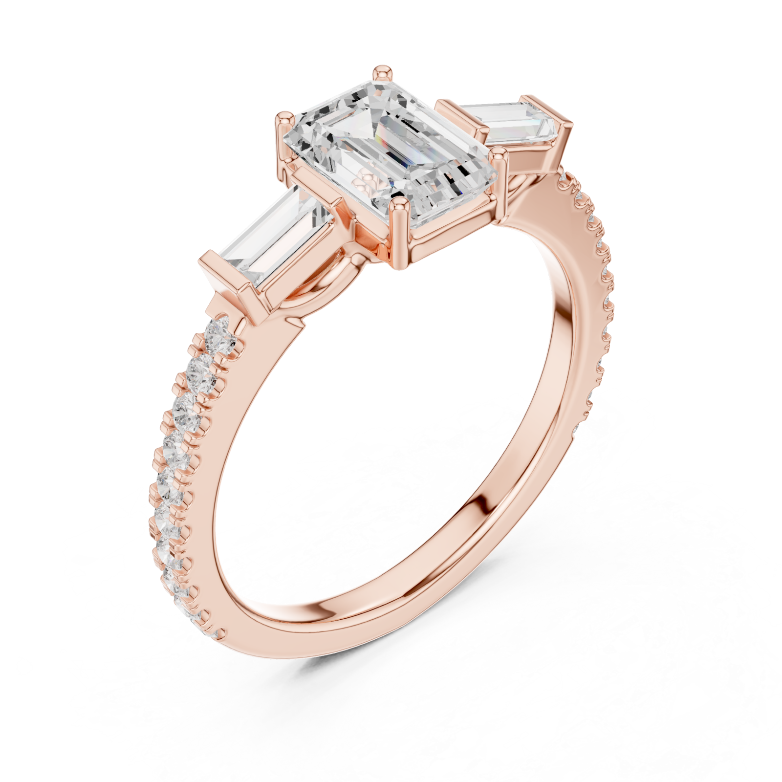  Rose Gold Silken Muse Solitaire Ring Right View