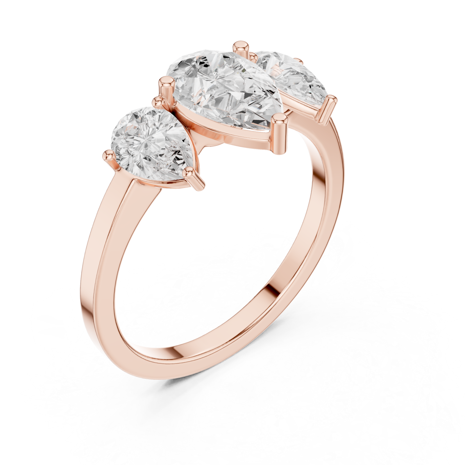  Rose Gold Gleaming Harmony Contemporary Ring Right View