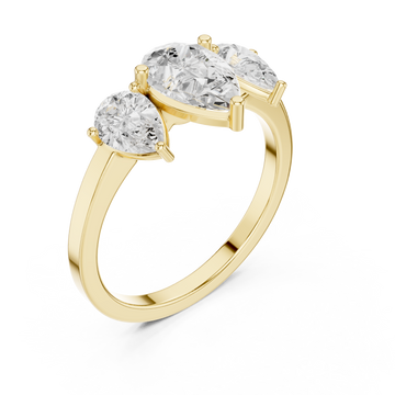 Gold Gleaming Harmony Contemporary Ring Right View