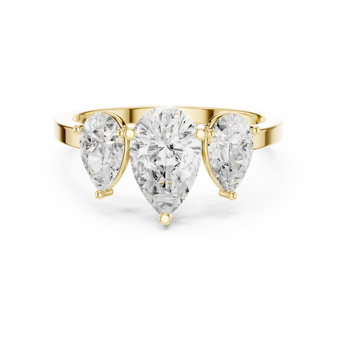 Gold Gleaming Harmony Contemporary Ring Right View