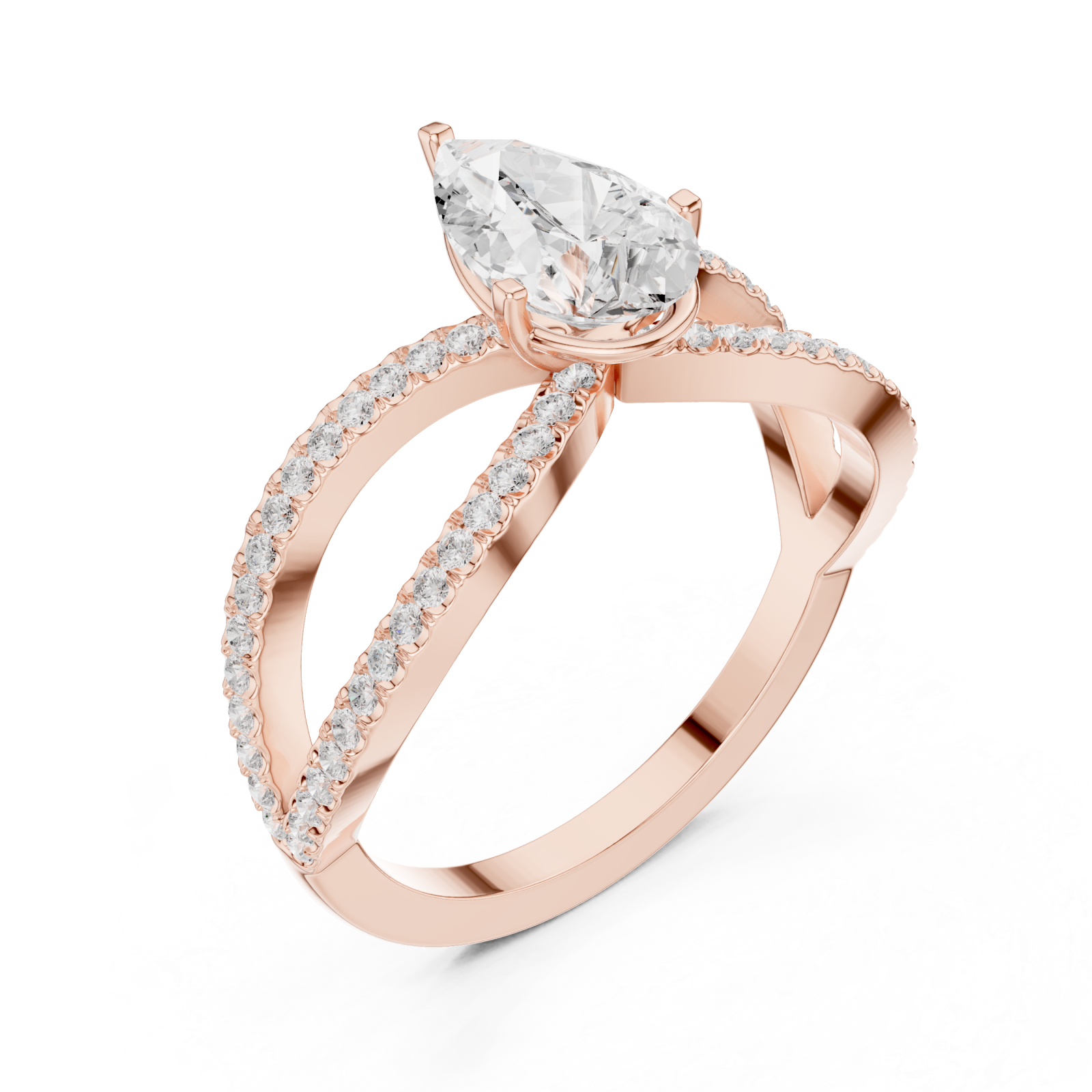  Rose Gold Infinite Grace Openwork Ring Right View