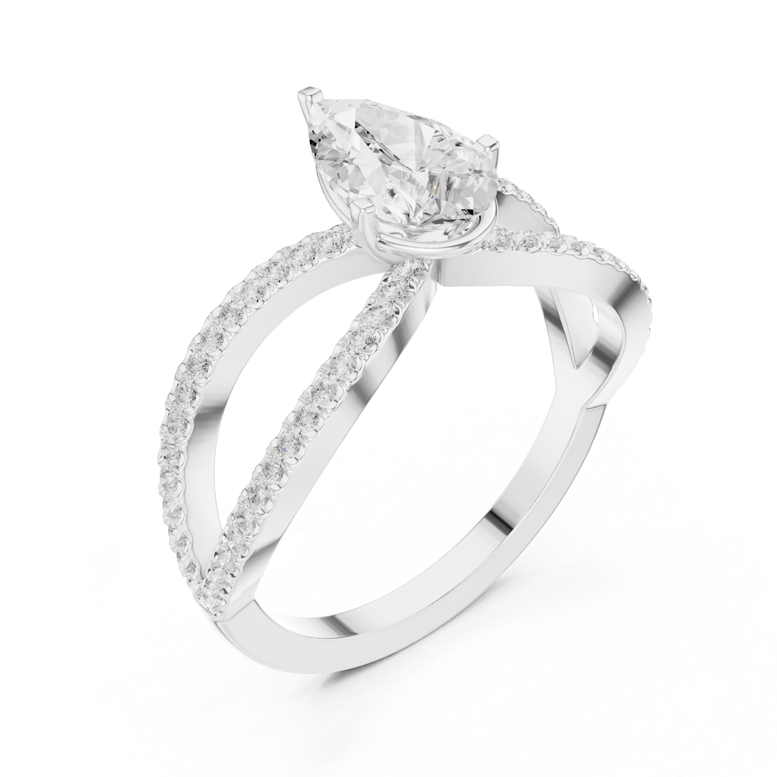  White Gold Infinite Grace Openwork Ring Right View