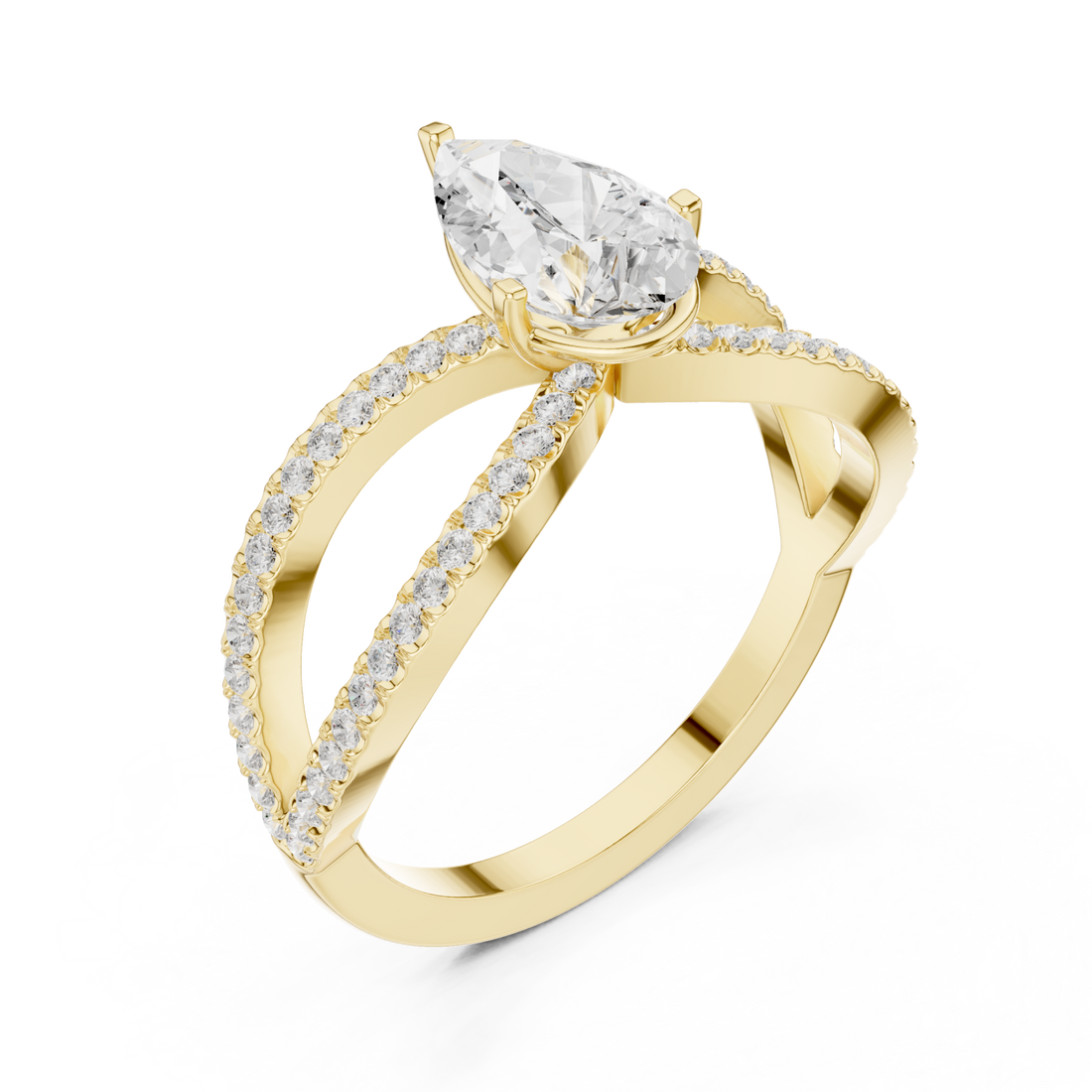 Gold Infinite Grace Openwork Ring Right View