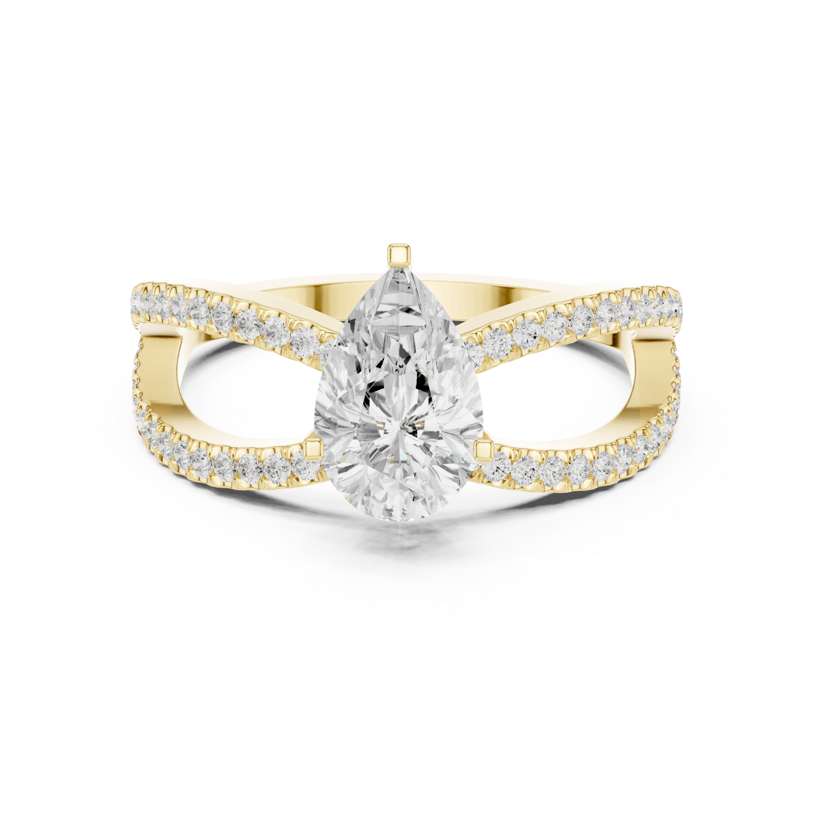  Gold Infinite Grace Openwork Ring Front View