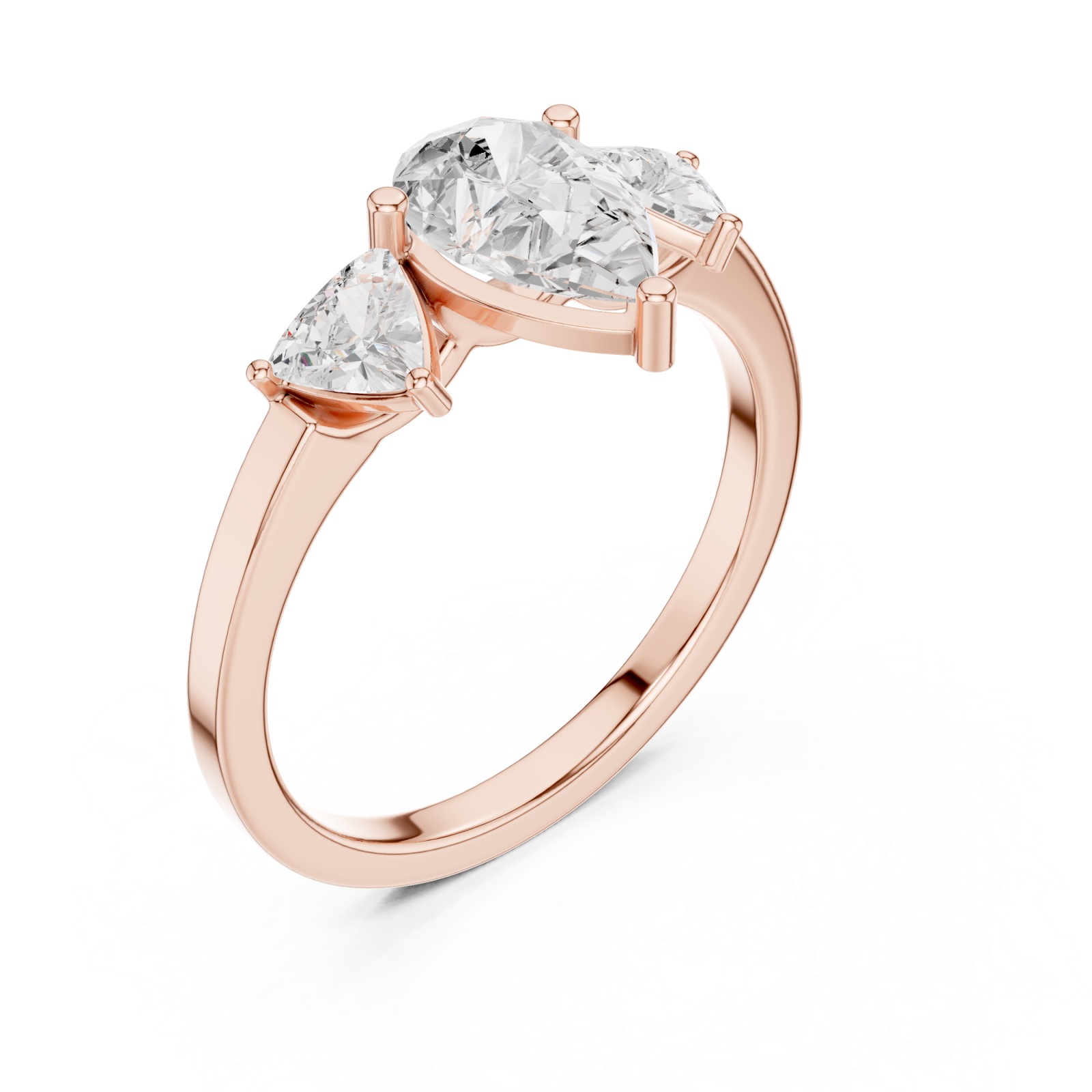  Rose Gold Celestial Tranquility Classic Engagement Ring Right View