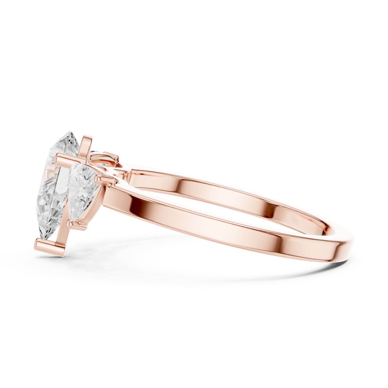  Rose Gold Celestial Tranquility Classic Engagement Ring Side View