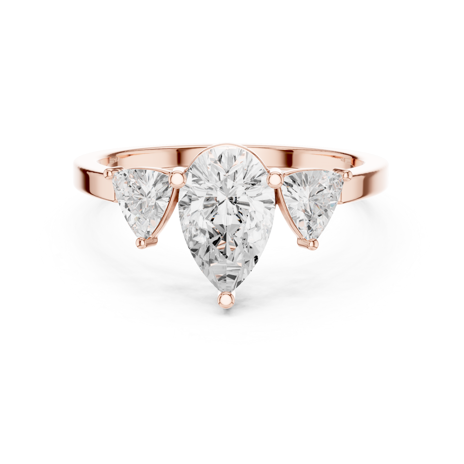  Rose Gold Celestial Tranquility Classic Engagement Ring Front View