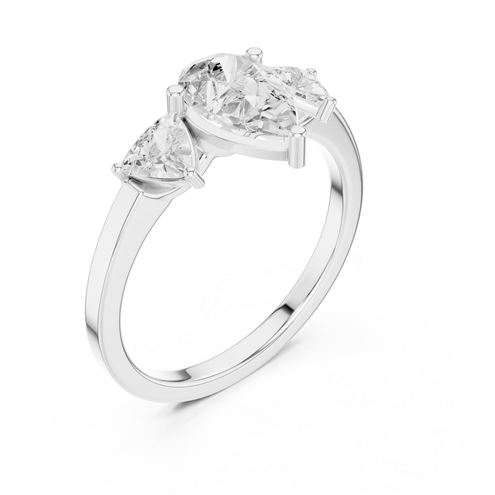  White Gold Celestial Tranquility Classic Engagement Ring Right View