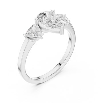  White Gold Celestial Tranquility Classic Engagement Ring Right View