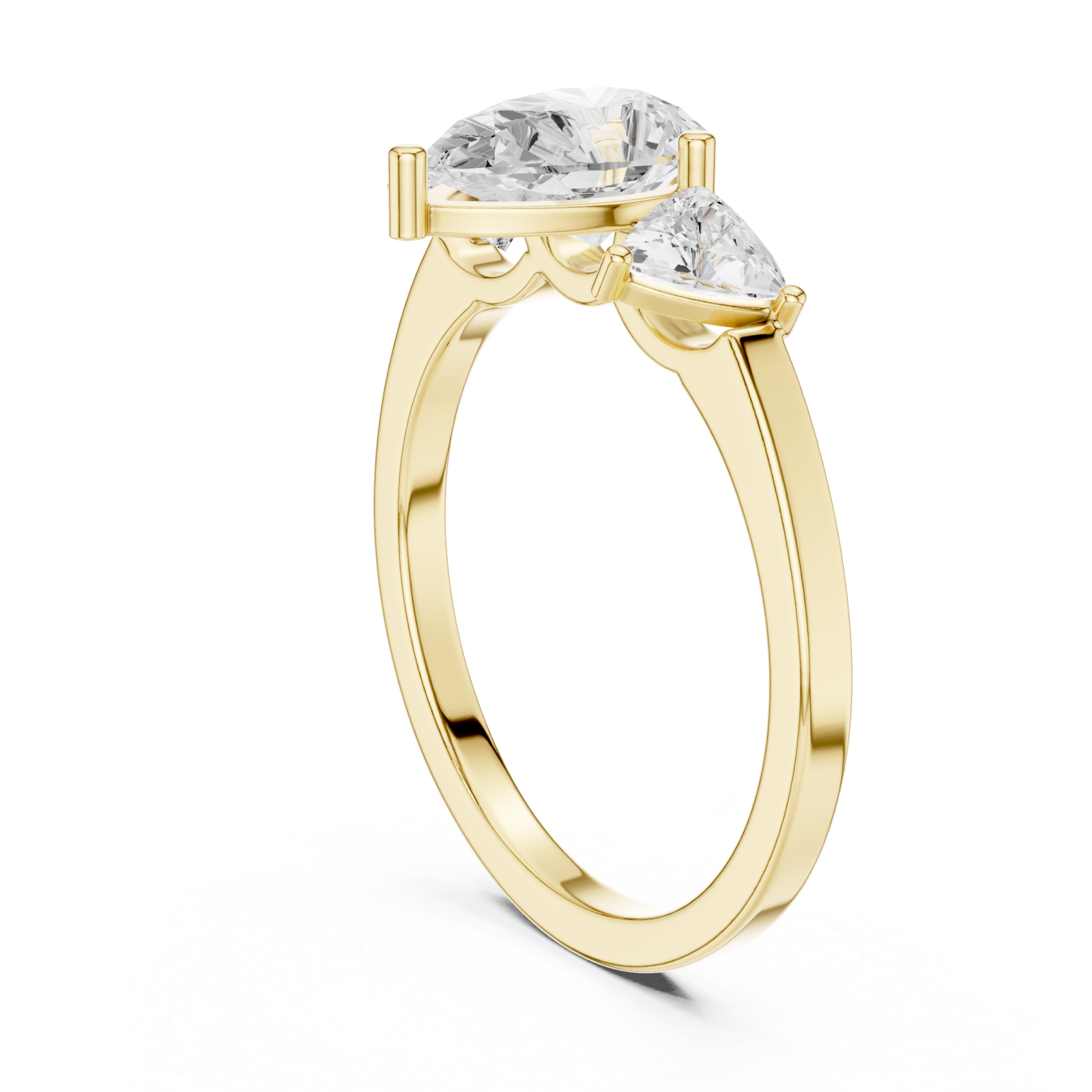  Gold Celestial Tranquility Classic Engagement Ring Left View