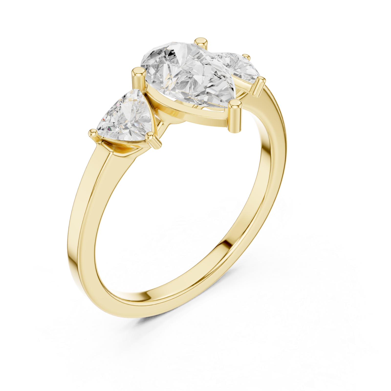 Gold Celestial Tranquility Classic Engagement Ring Right View