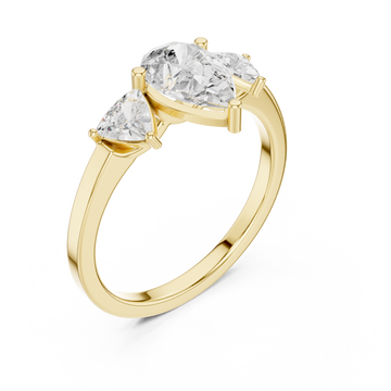 Gold Celestial Tranquility Classic Engagement Ring Right View